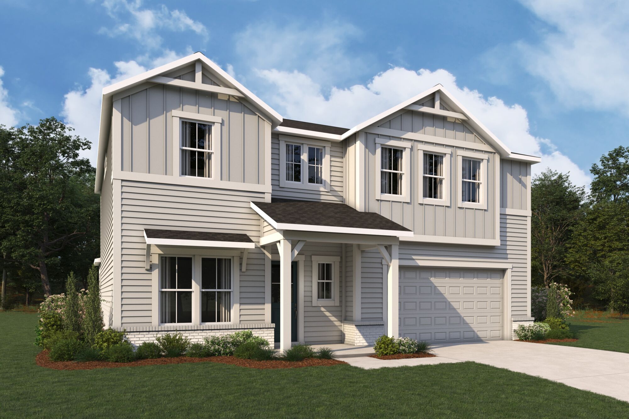  Elevation Front with garage and window
