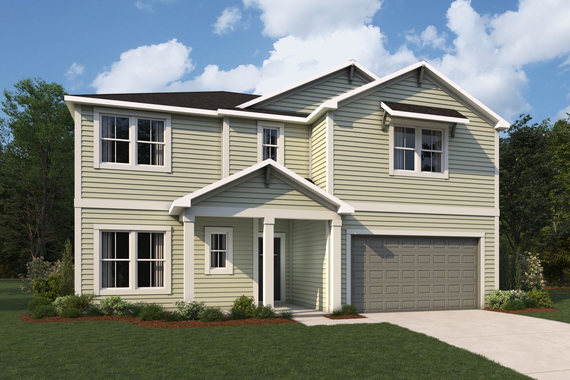  Elevation Front with garage and window