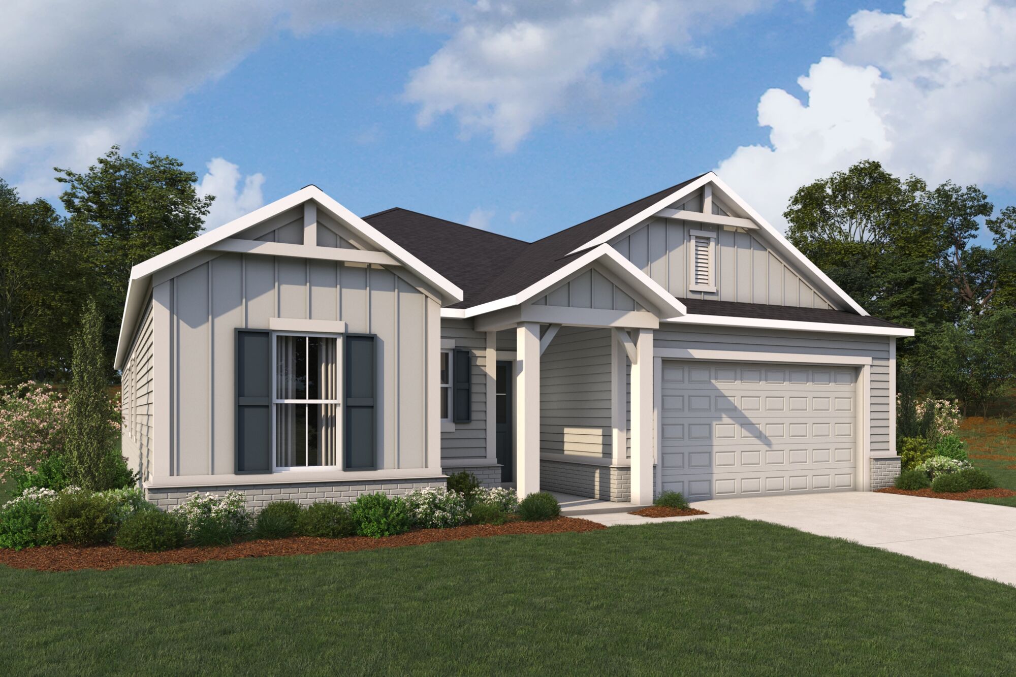  Elevation Front with garage and window