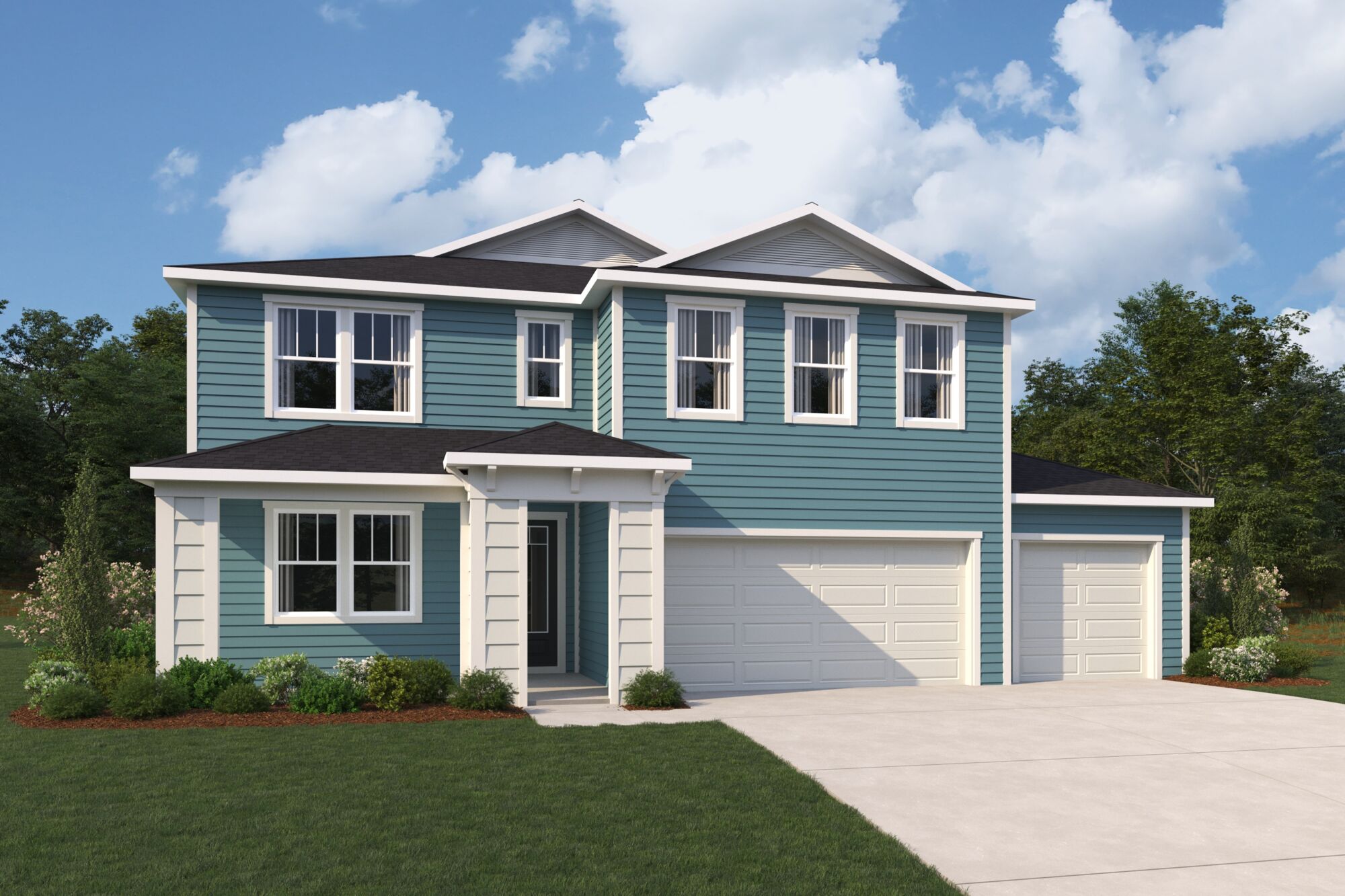  Elevation Front with window and garage