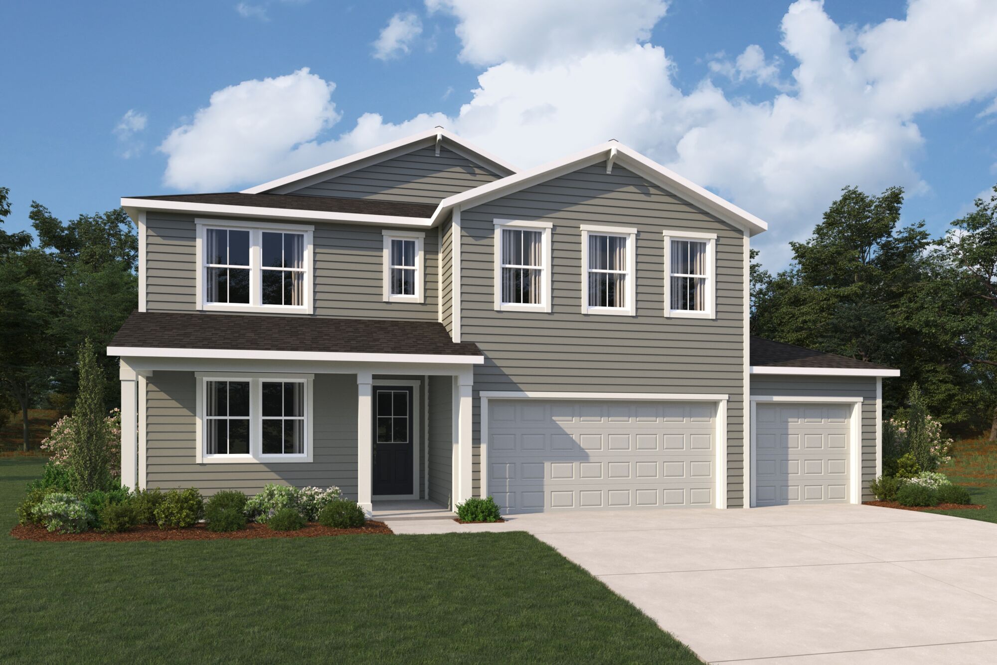  Elevation Front with garage, window and door