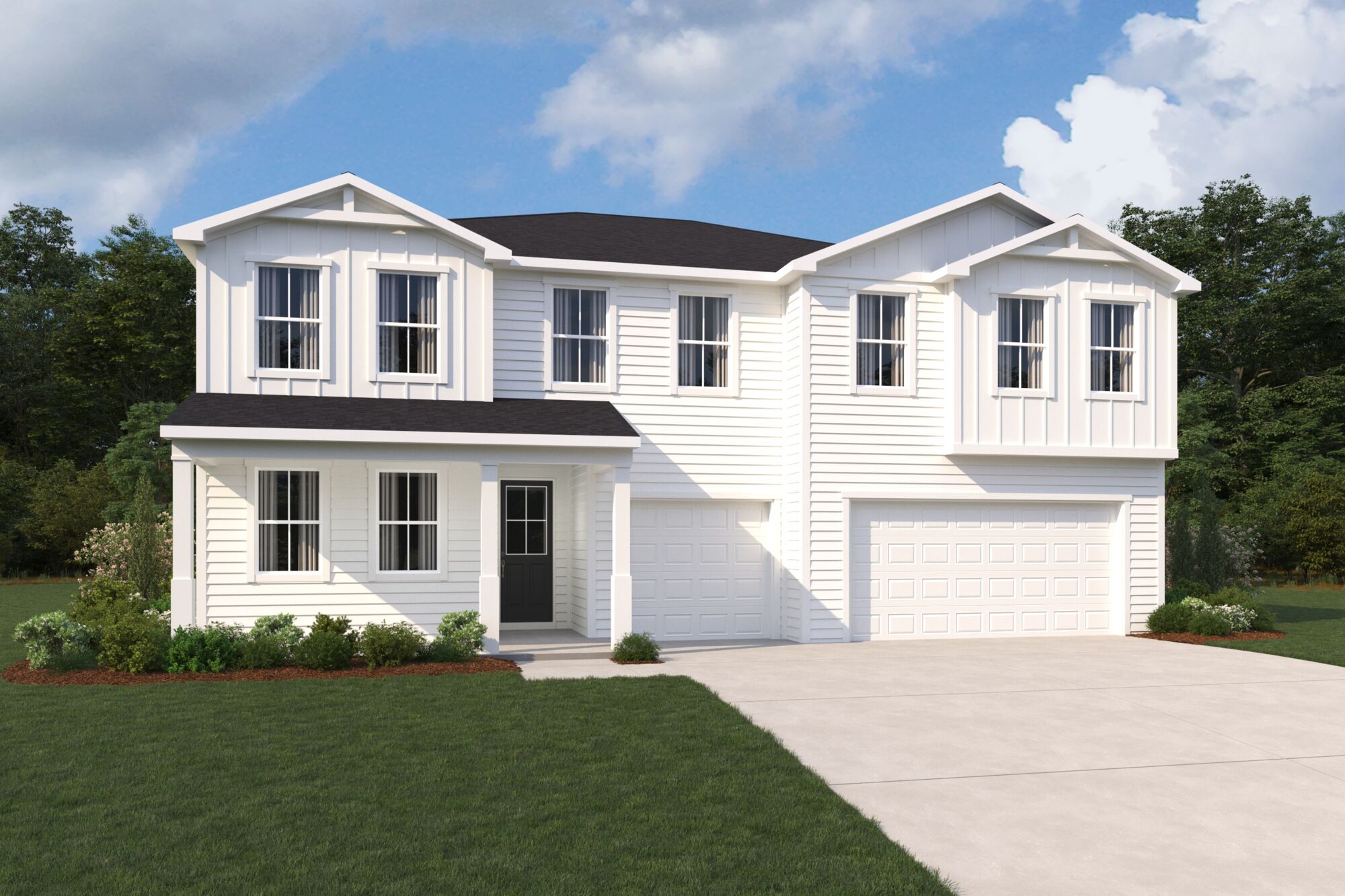  Elevation Front with window and garage