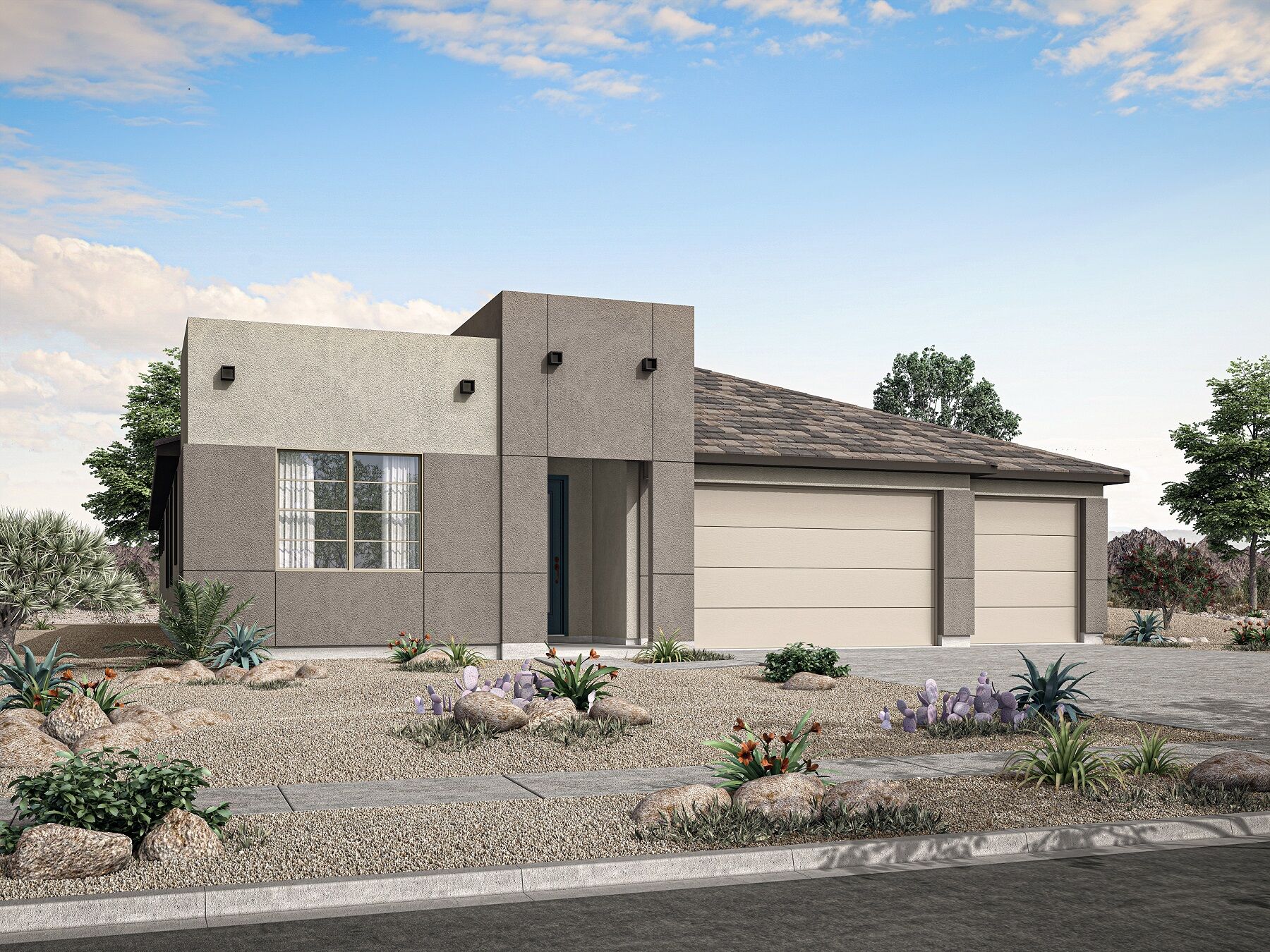  Elevation Front with garage, window and door