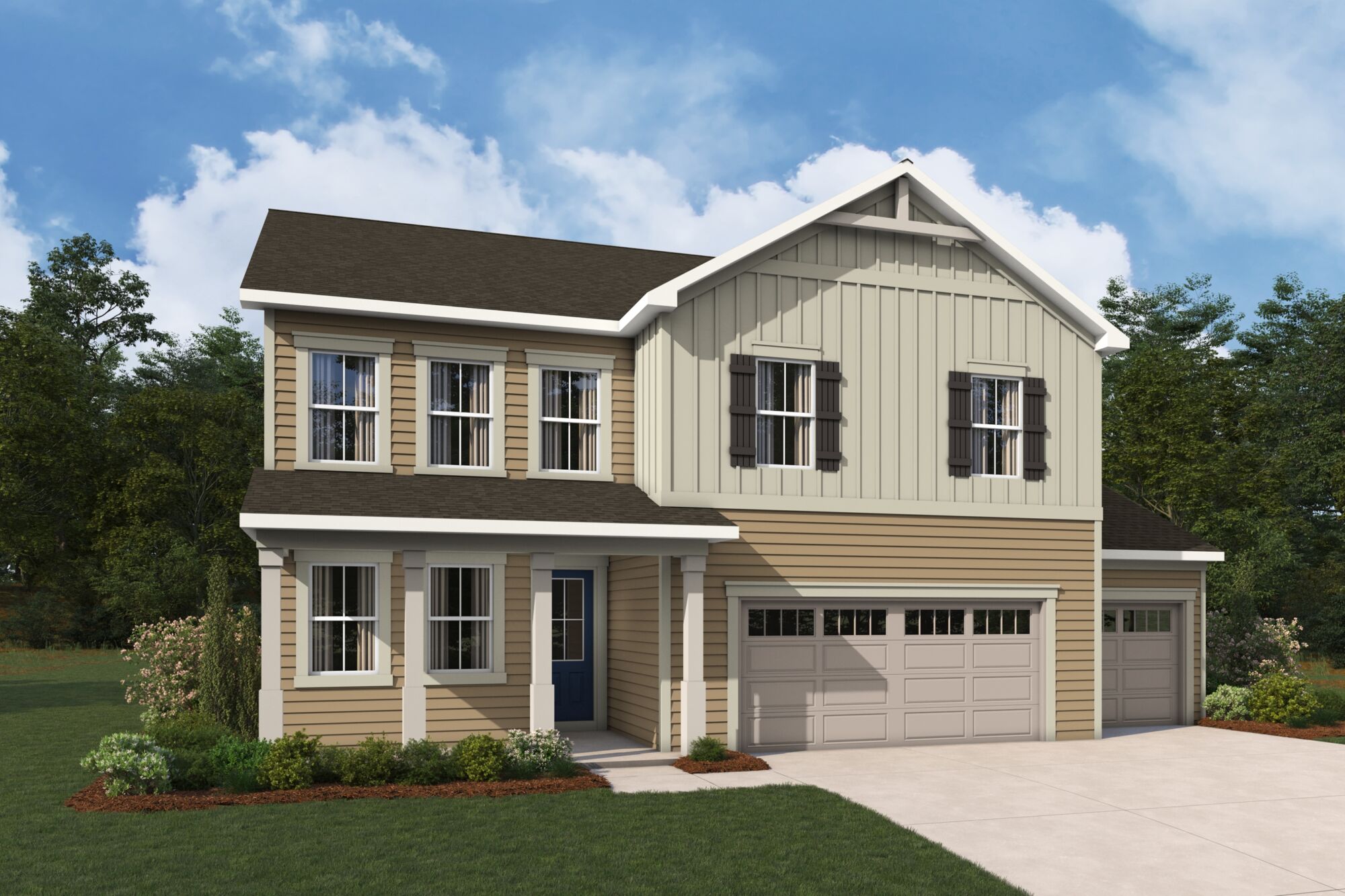 Voyageur Farmhouse Elevation rendering