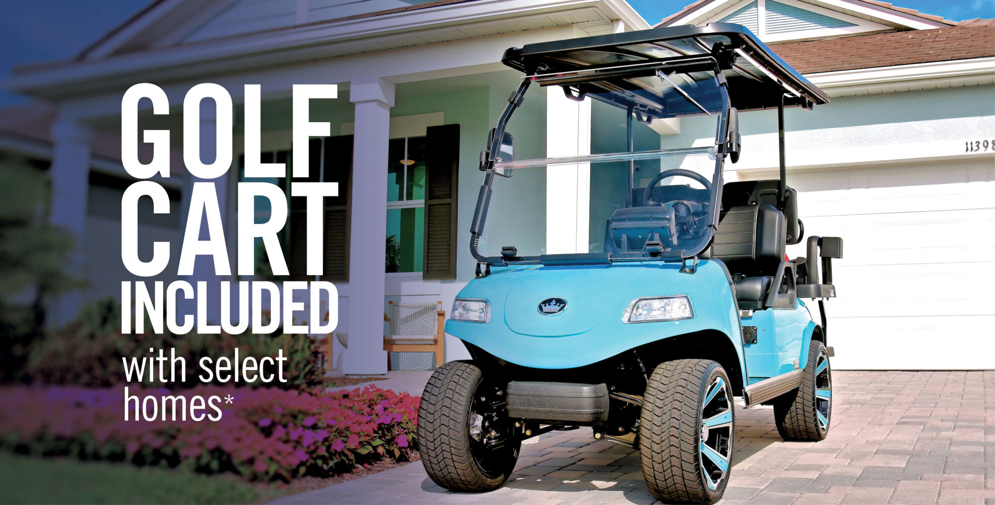 golf cart included with select homes*