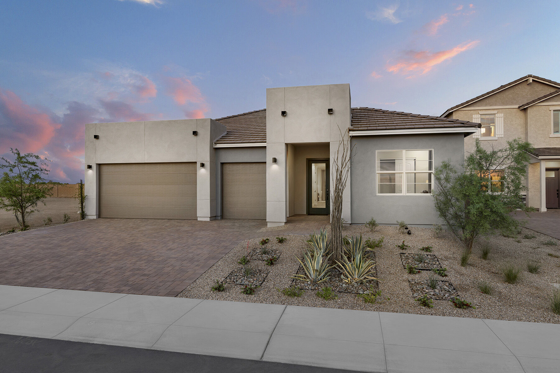 Elevation Front with garage and window