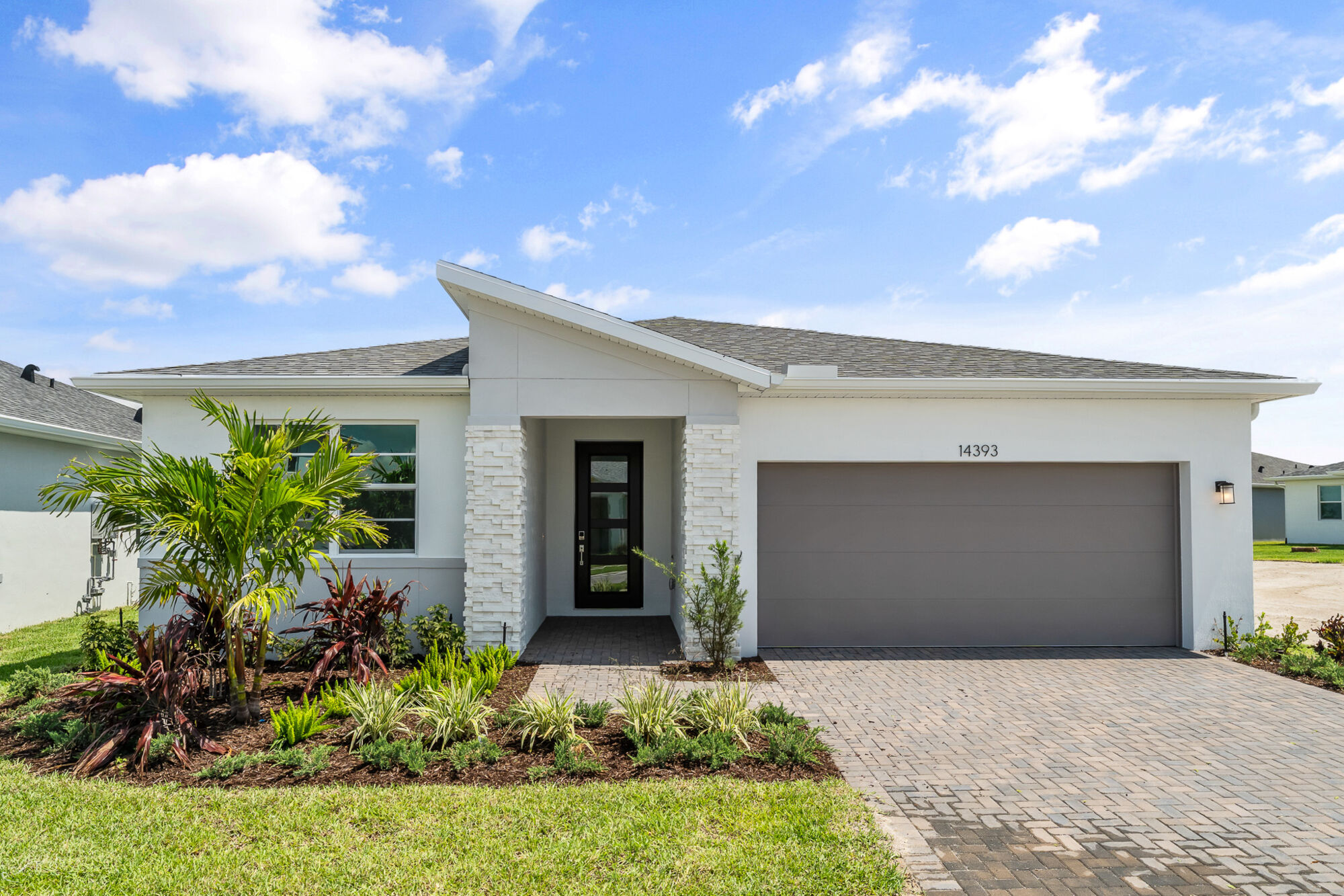  Elevation Front with garage and door