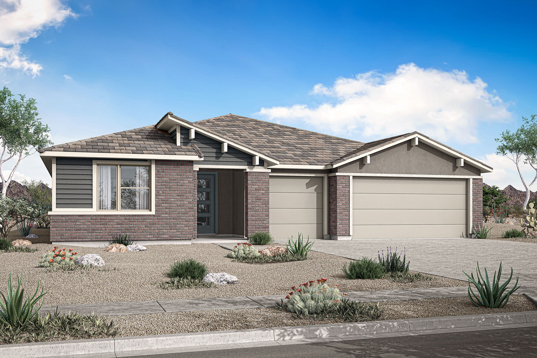  Elevation Front with garage and window