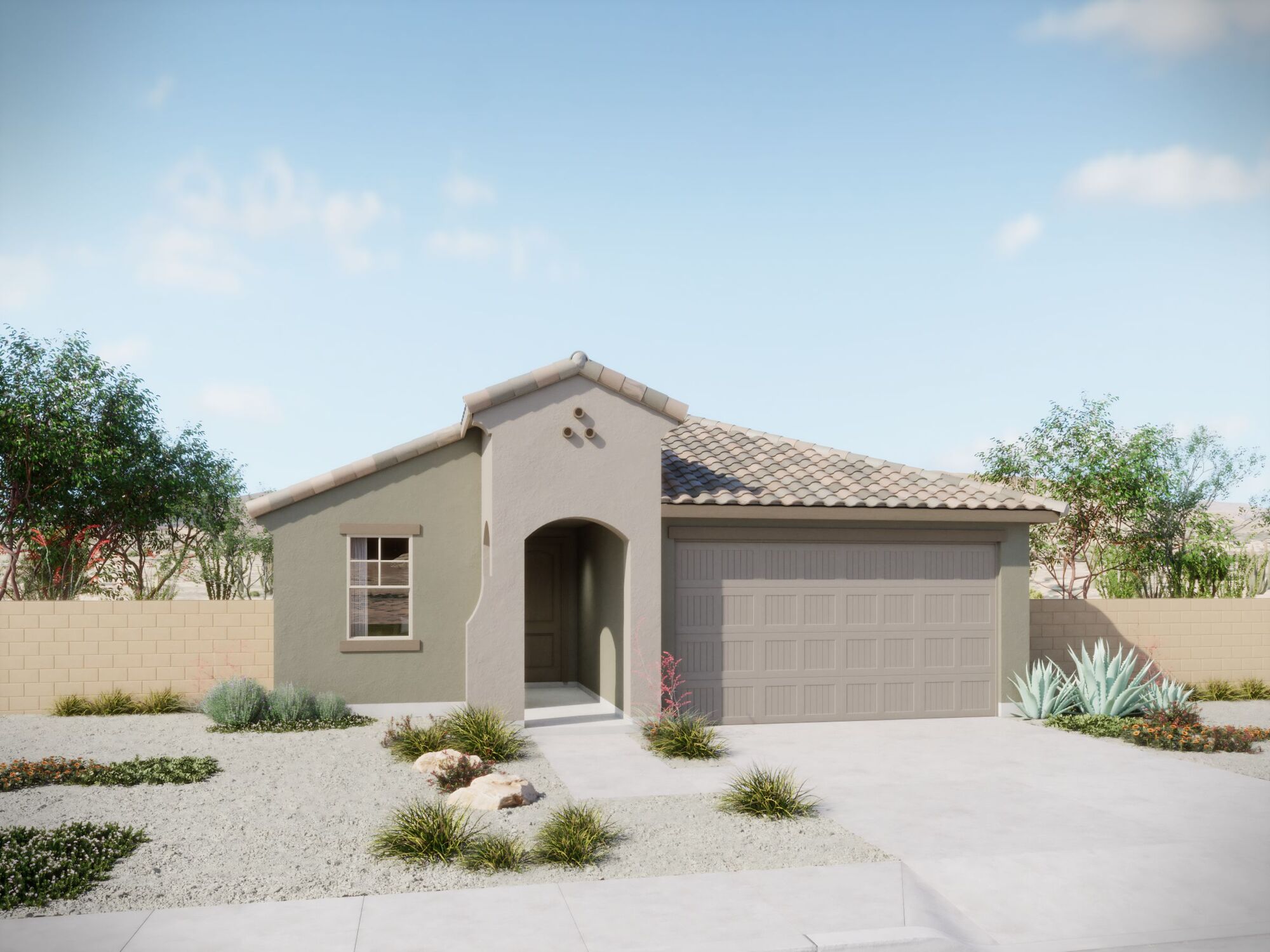  Elevation Front with garage and window