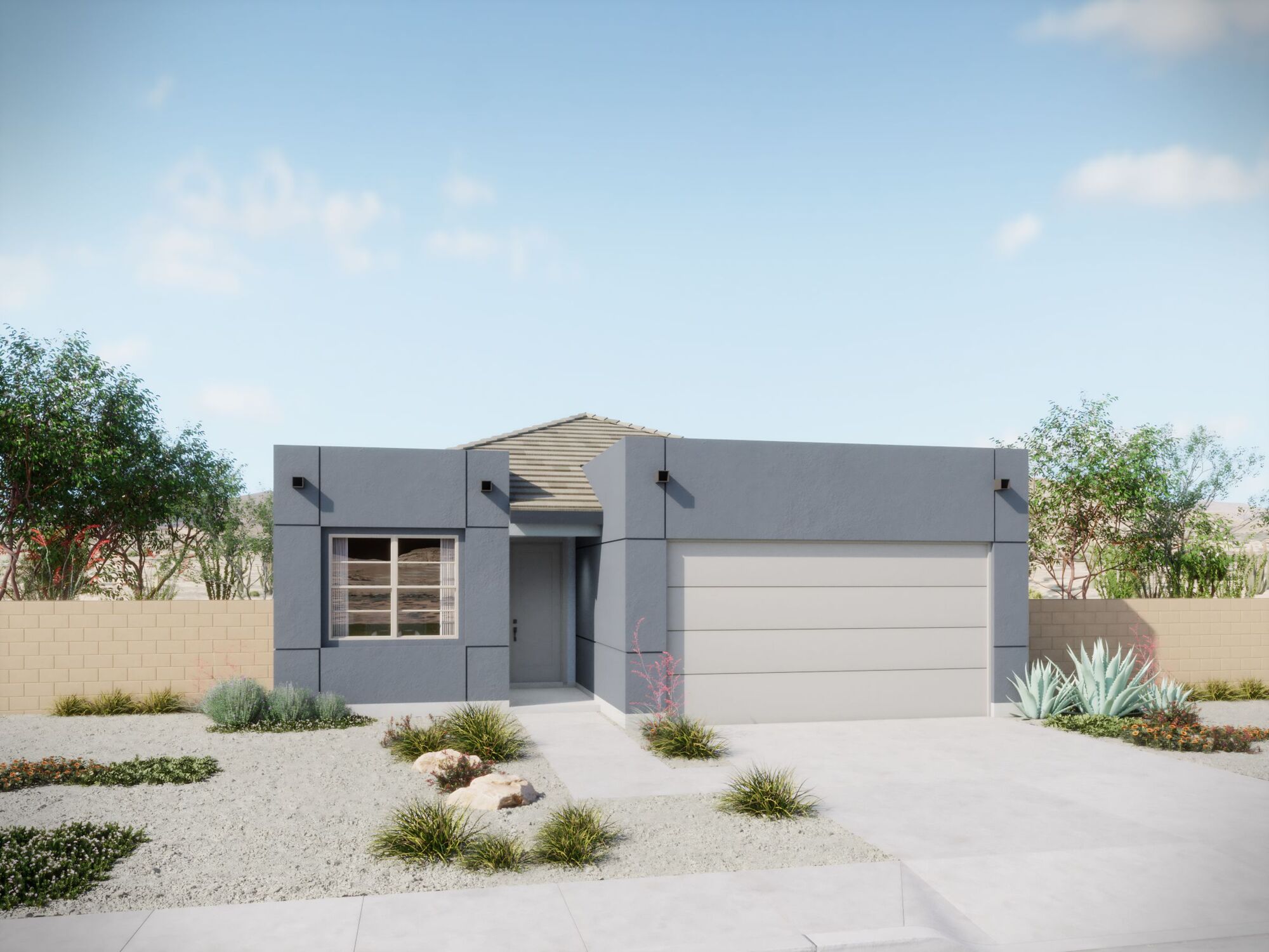  Elevation Front with garage and window