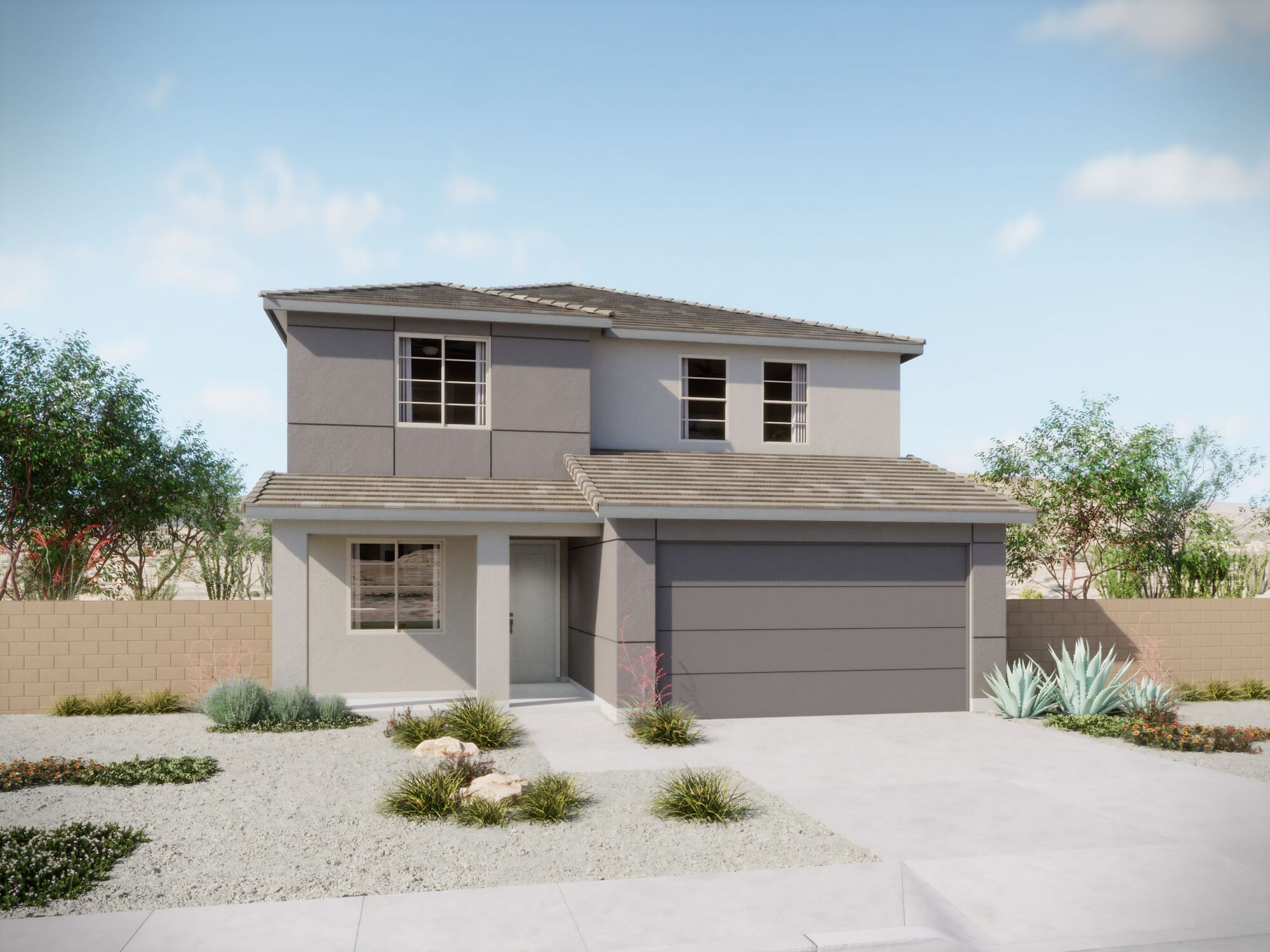 Elevation Front with garage and window