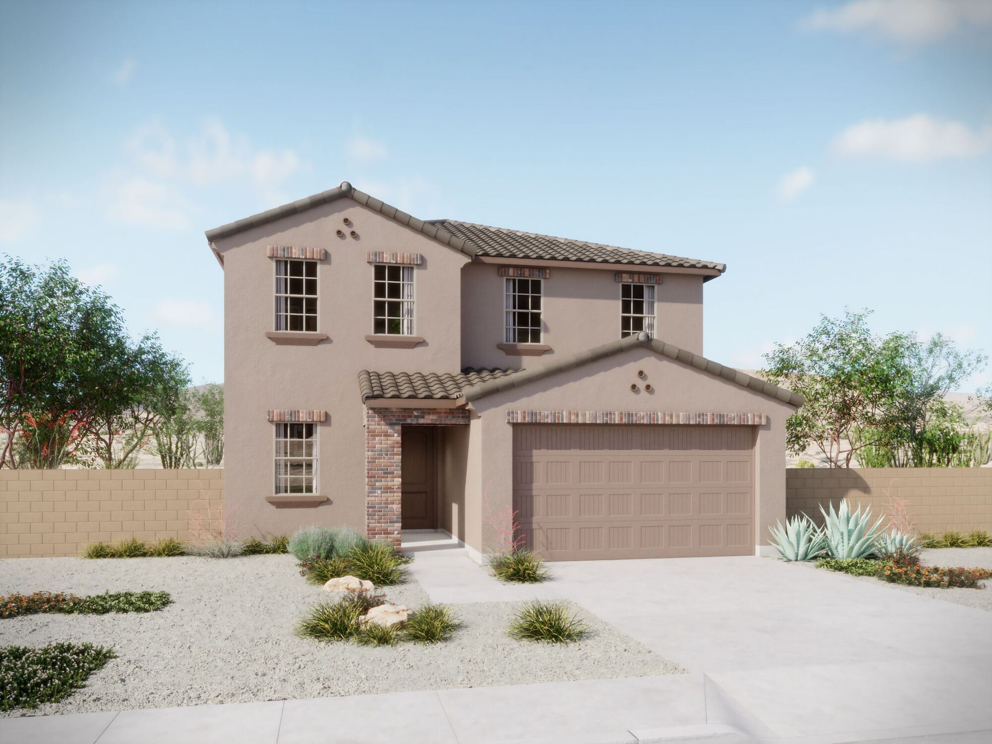 Elevation Front with garage, window and door