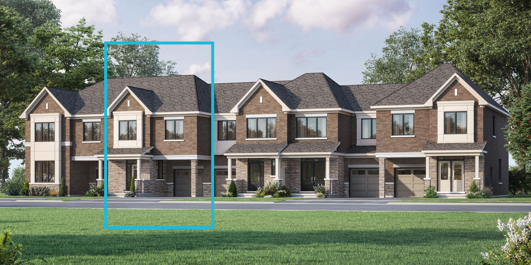  Town Homes with garage, window and door