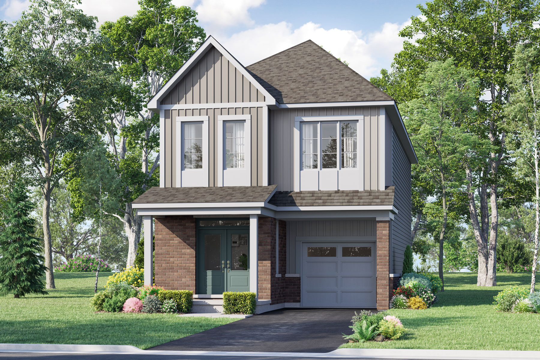  Elevation Front with garage