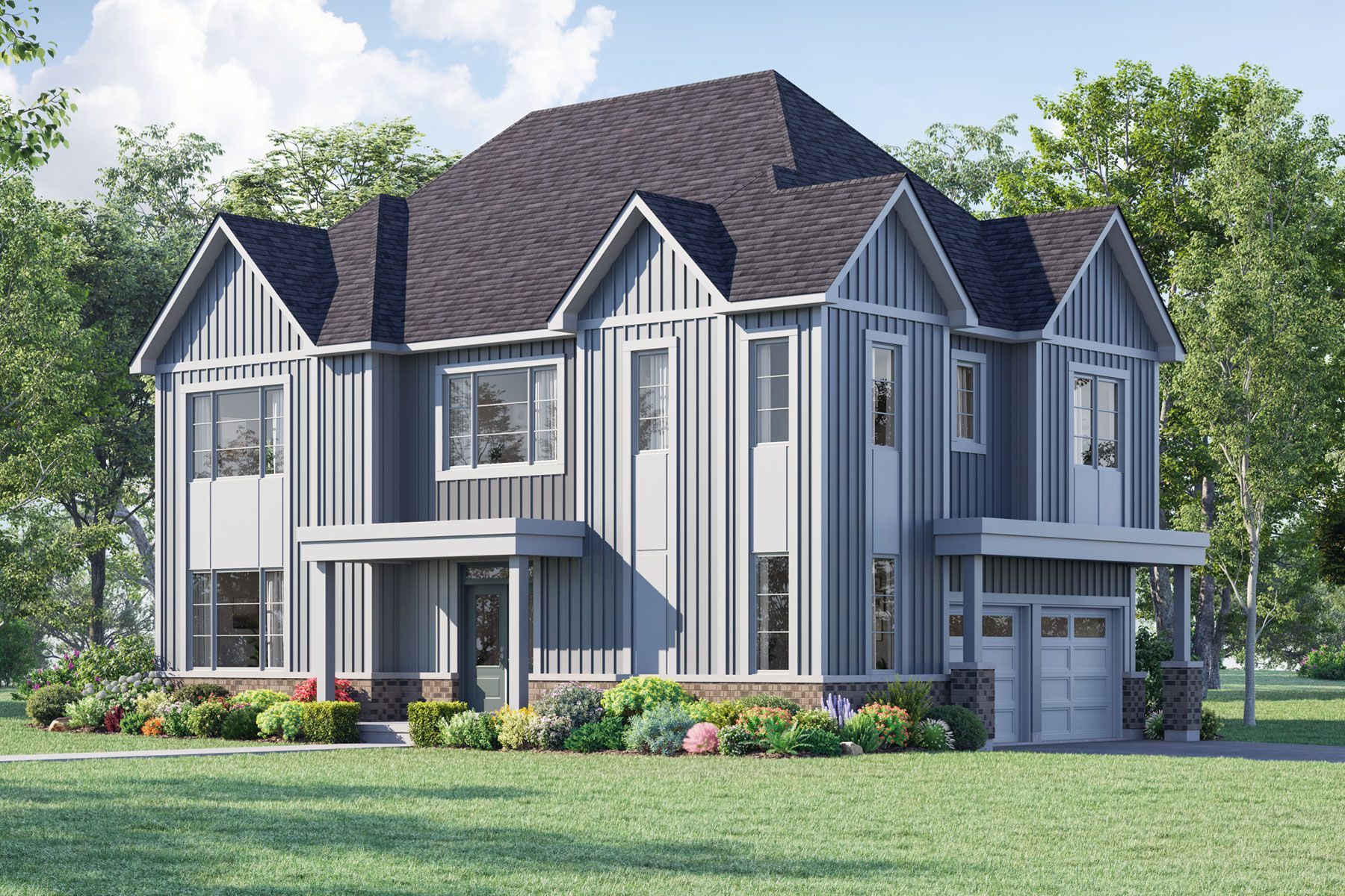  Town Homes with garage, window and door