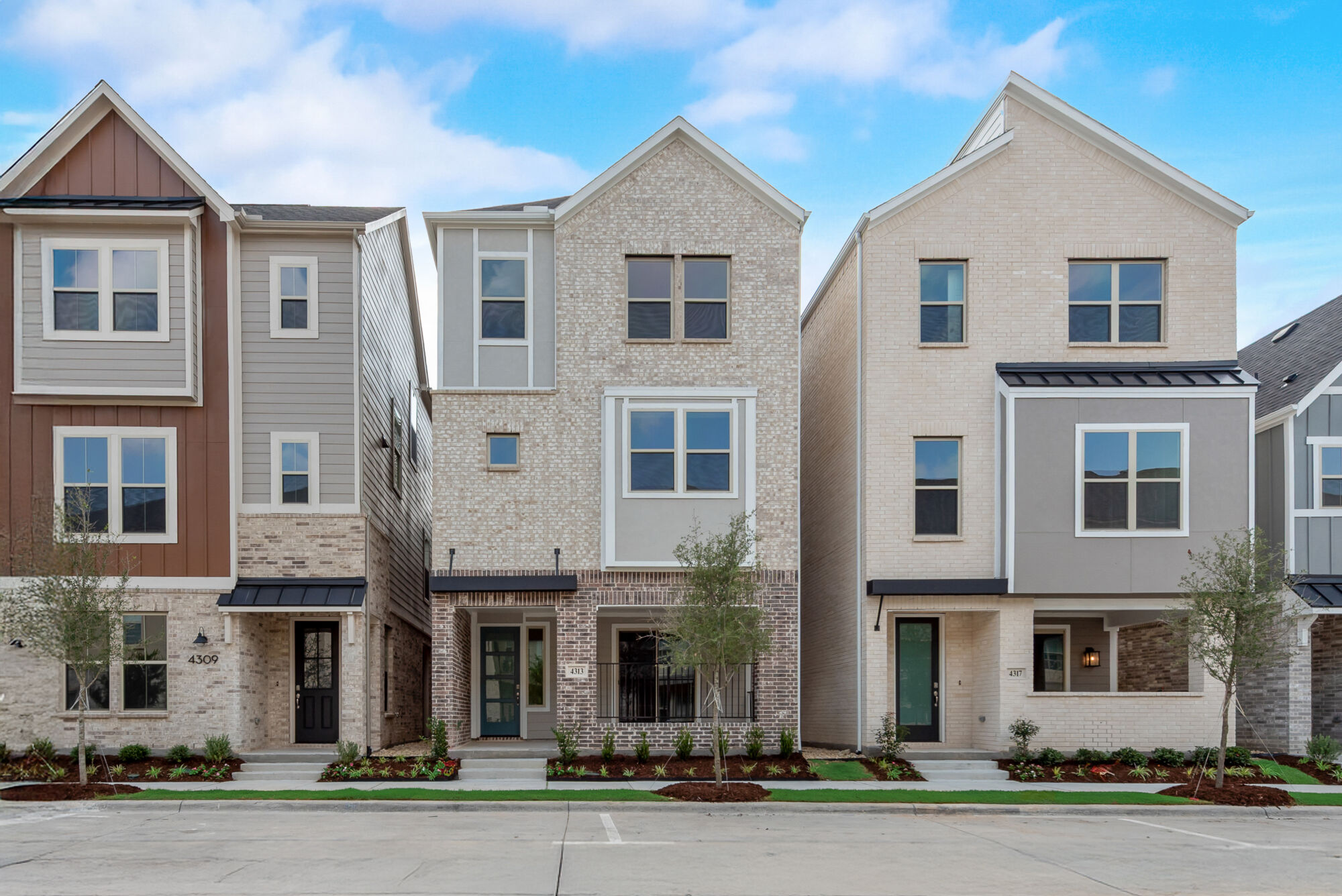 Town Homes with window and door