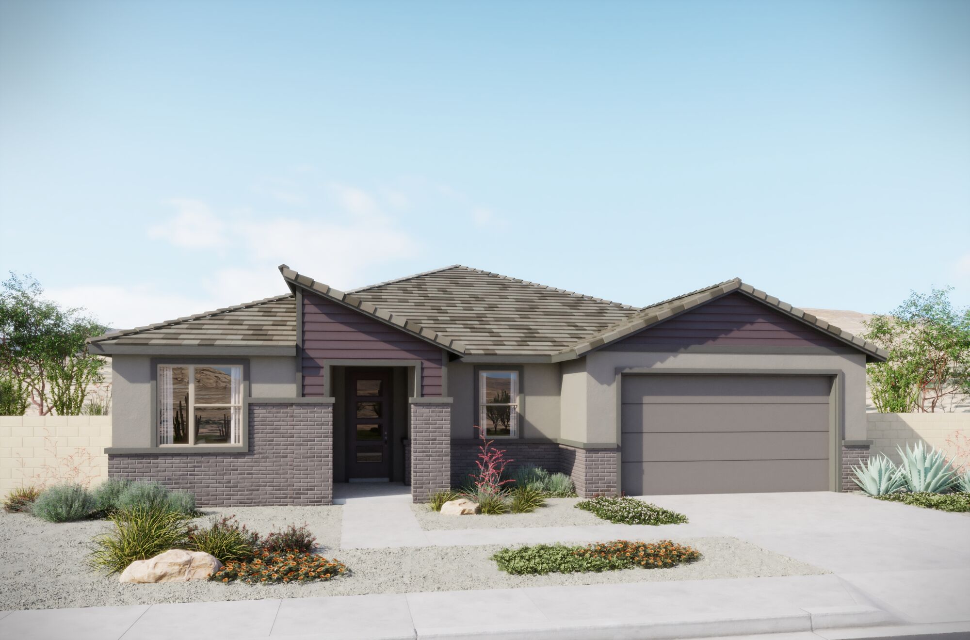  Elevation Front with window and garage