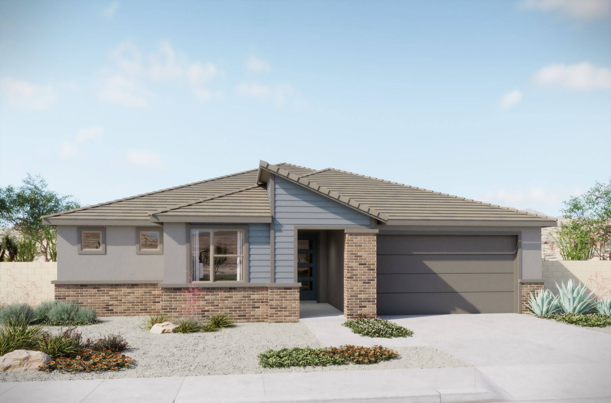  Elevation Front with garage