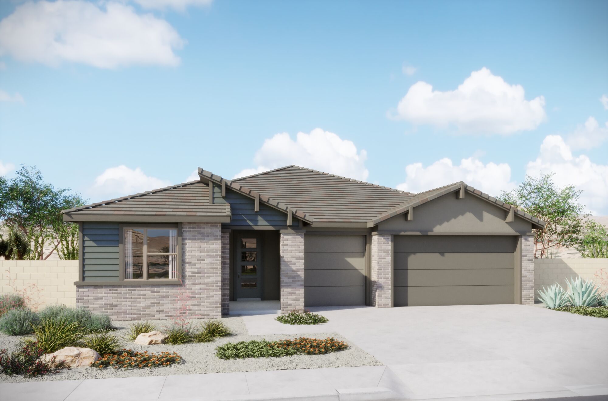  Elevation Front with garage