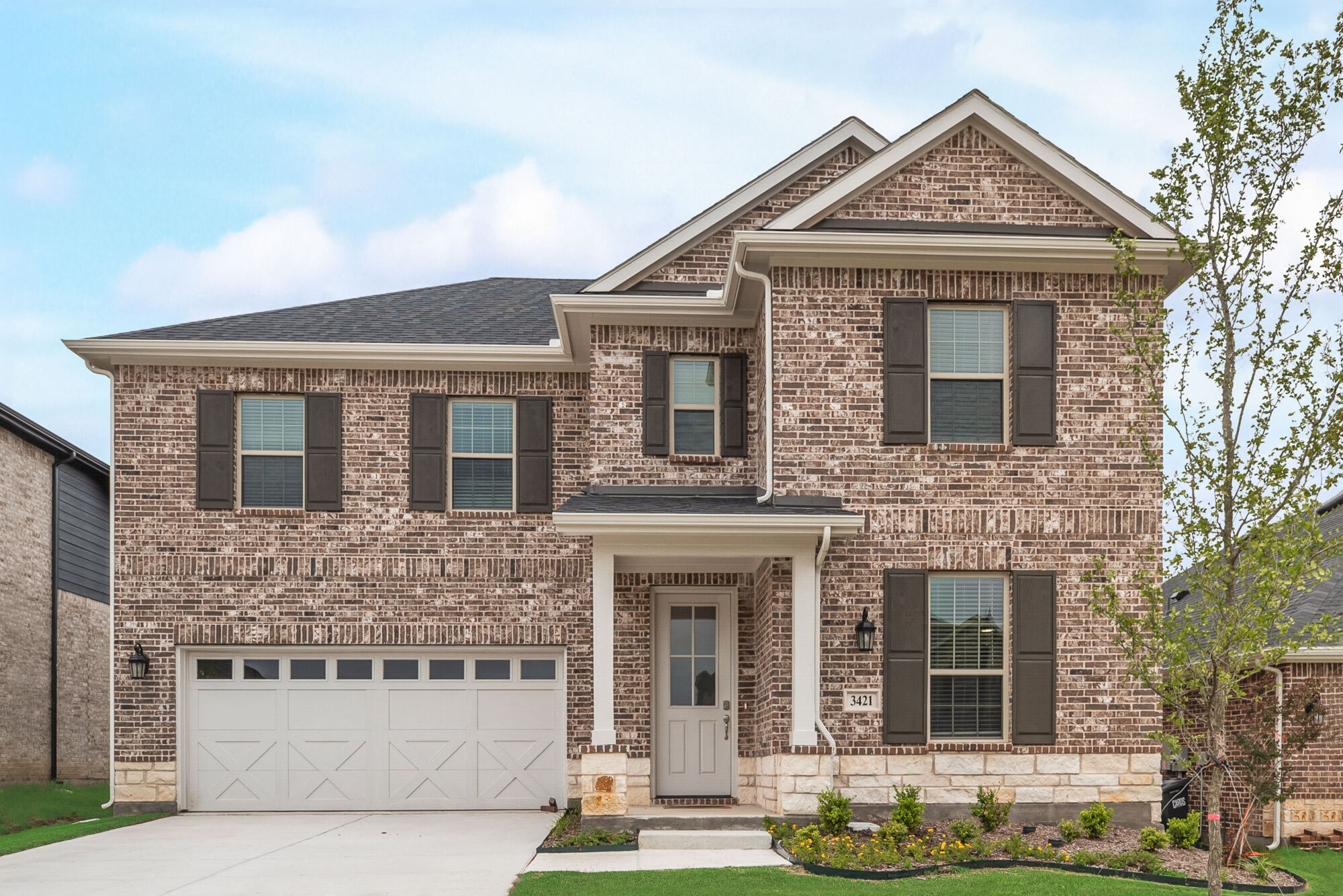 Elevation Front with window and garage