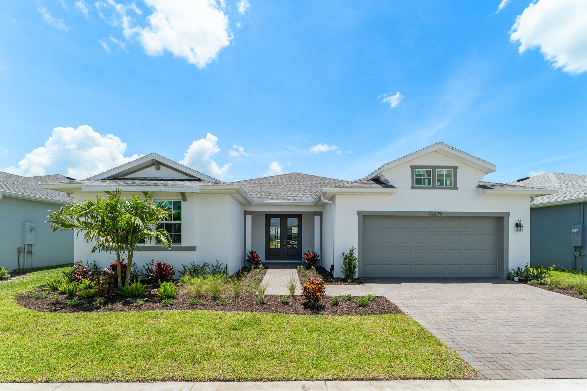  Elevation Front with garage, window and door