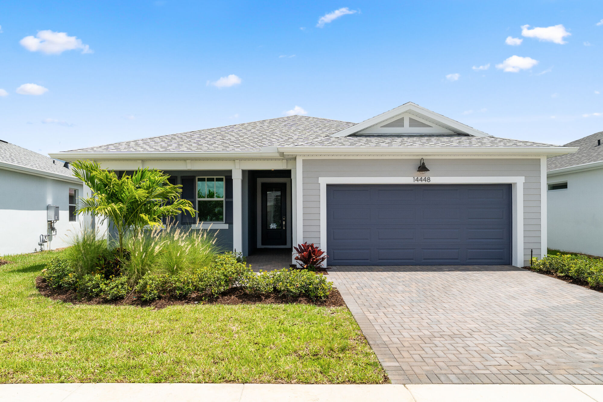  Elevation Front with garage, window and door