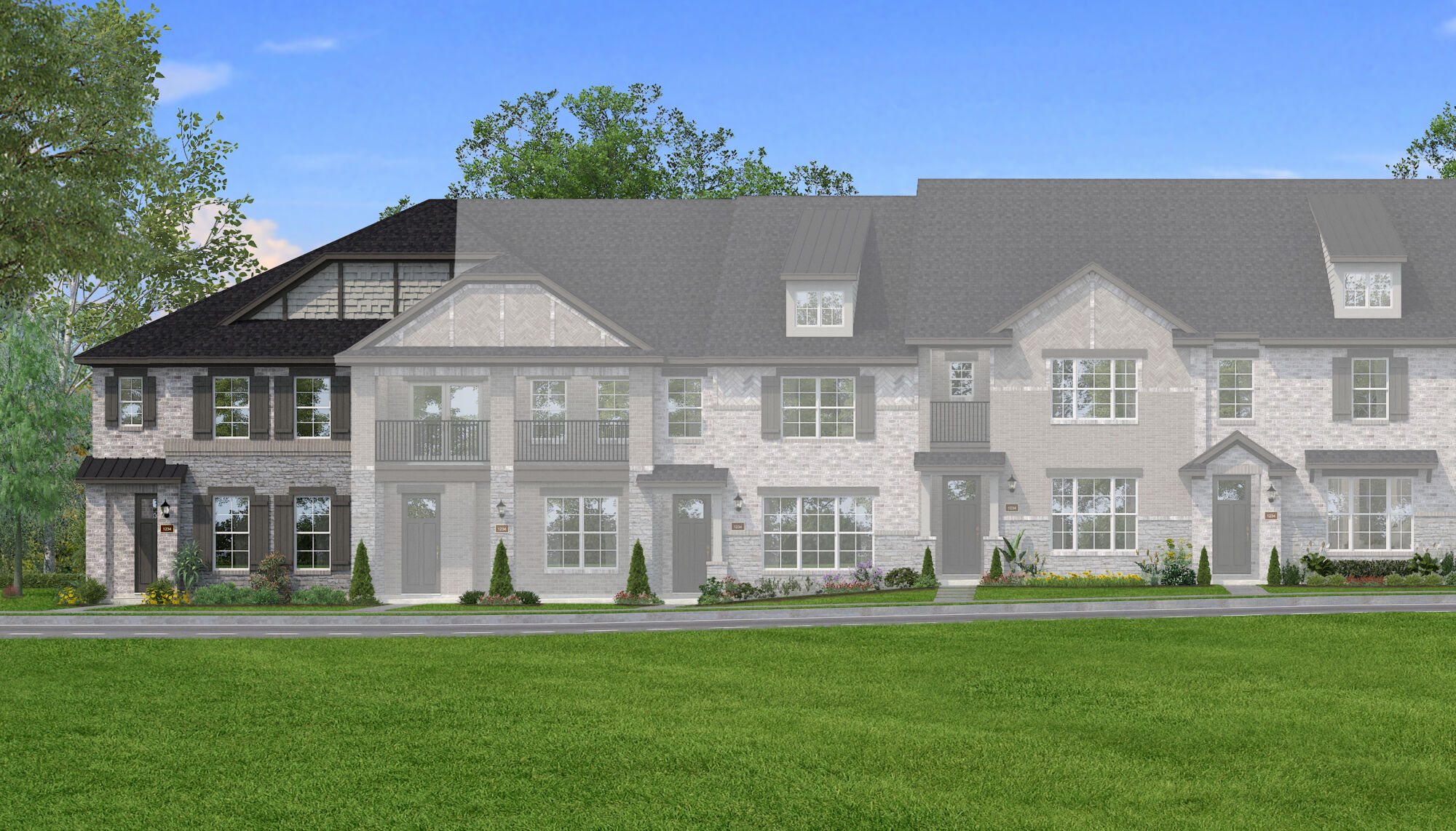Town Homes with window and door