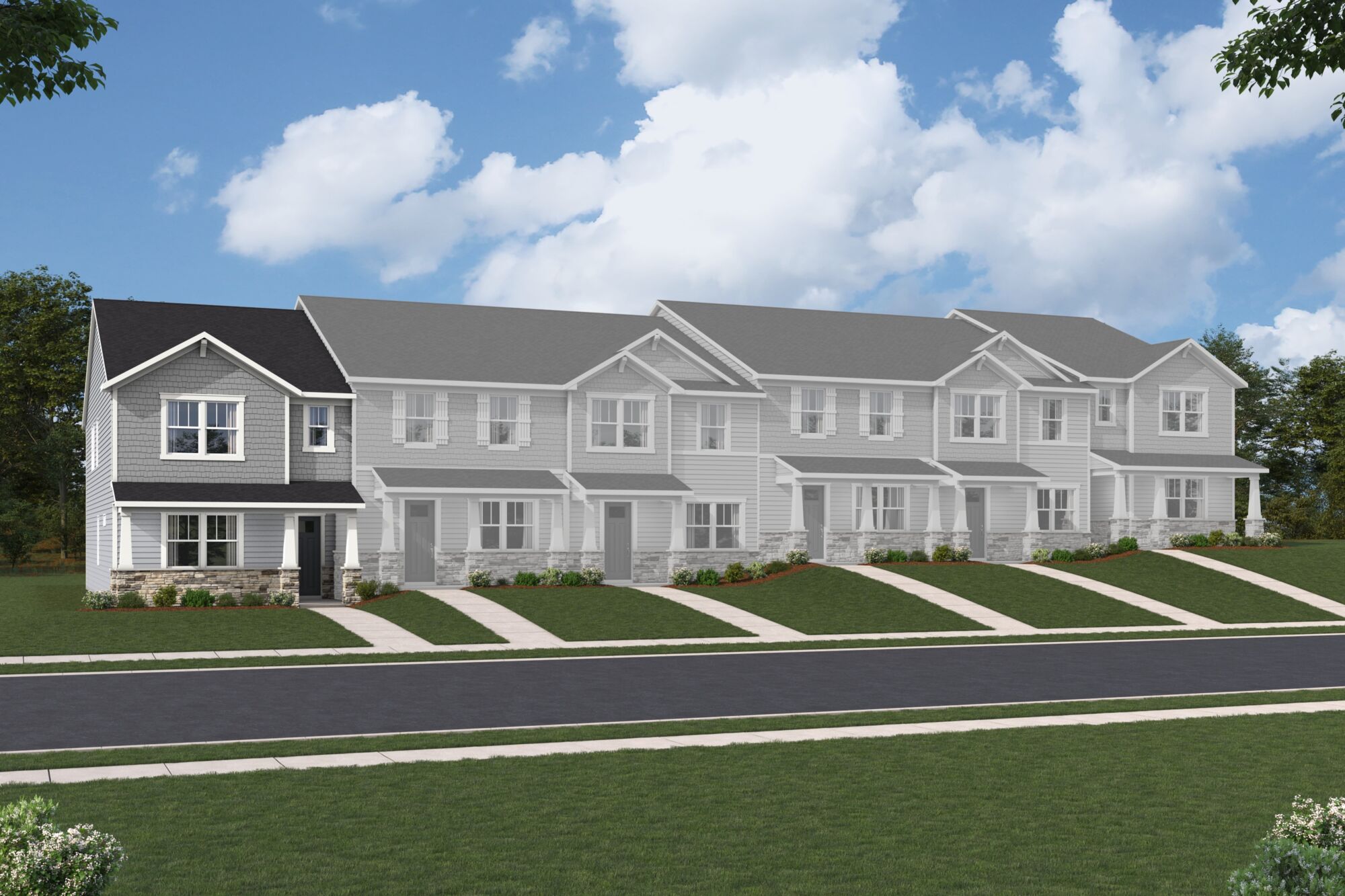  Town Homes with window and door