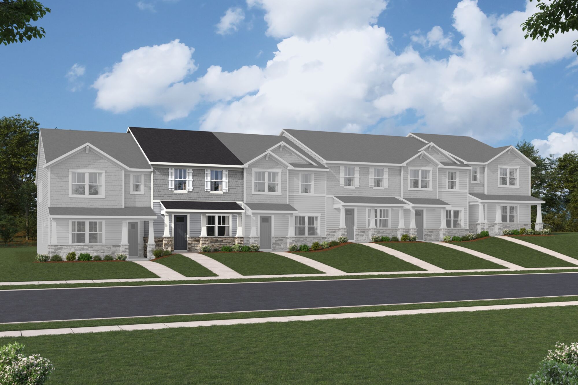 Town Homes with window and door