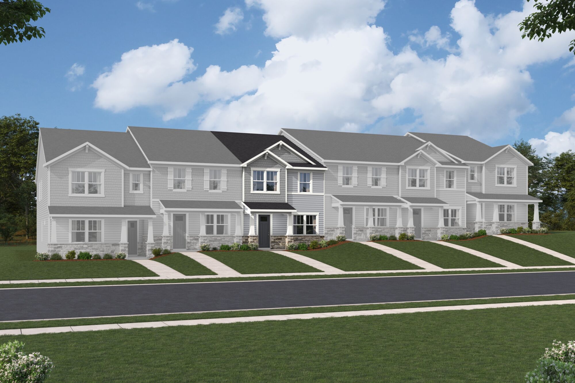  Town Homes with window and door