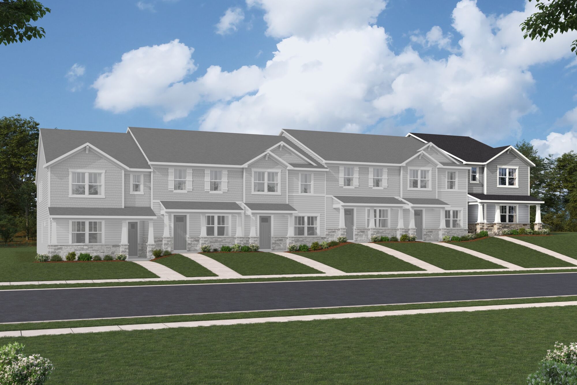 Town Homes with window and door