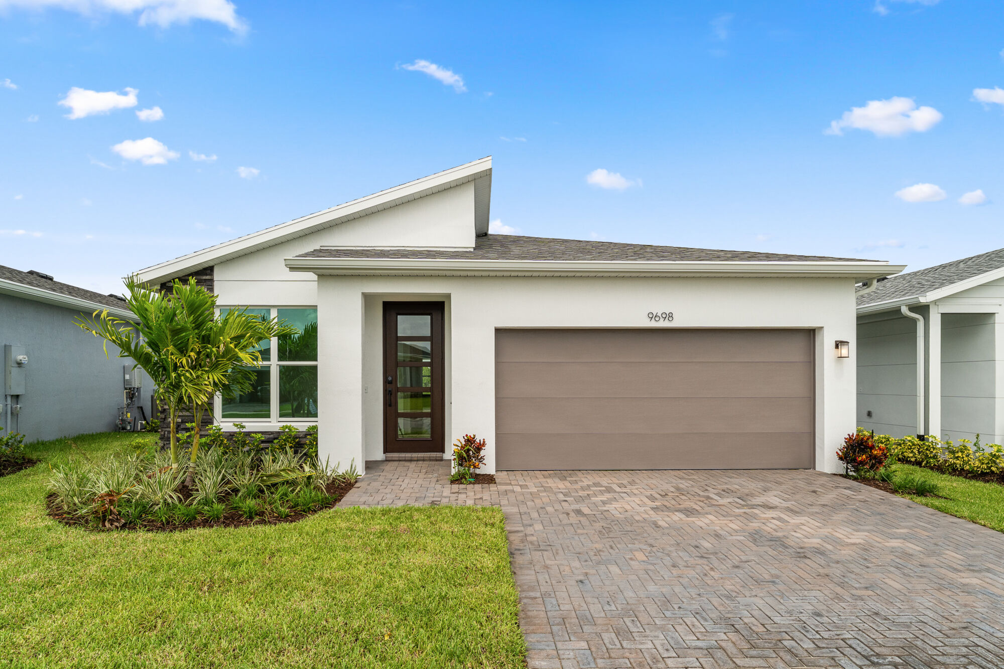  Elevation Front with garage and door