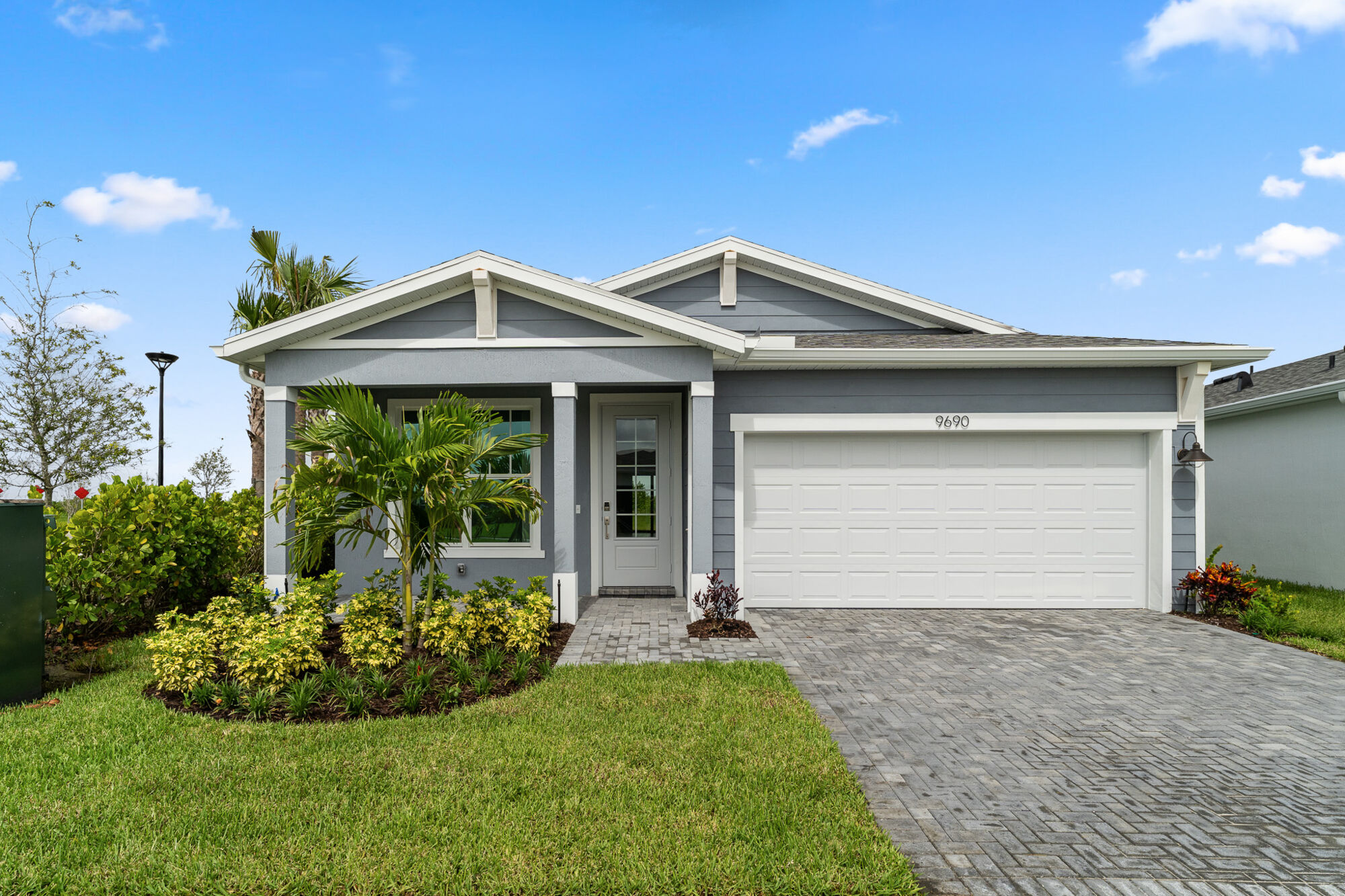  Elevation Front with garage, door and window