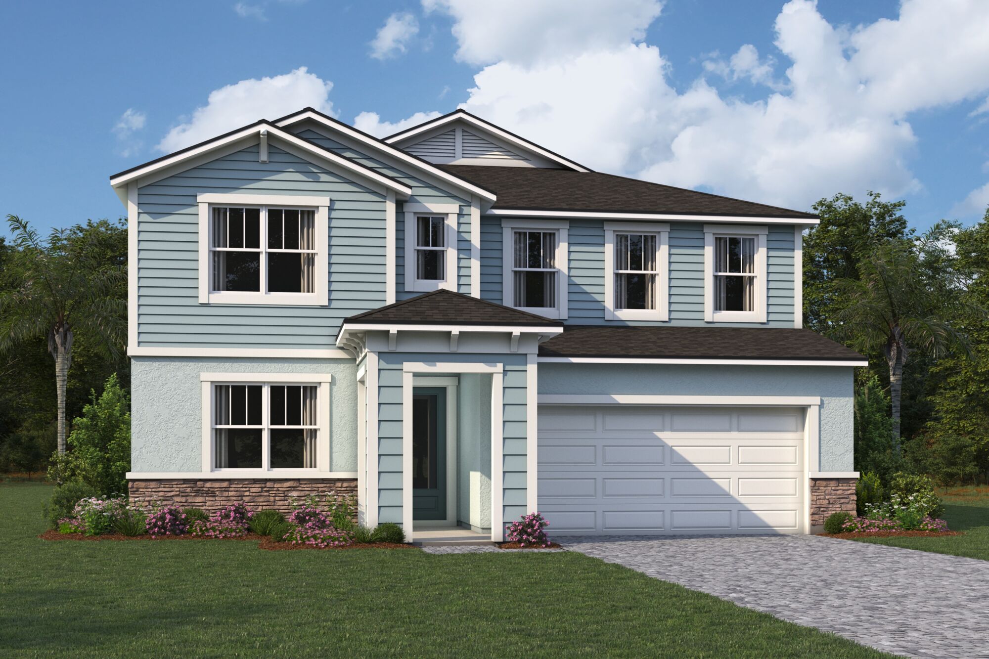 exterior home rendering single-family home