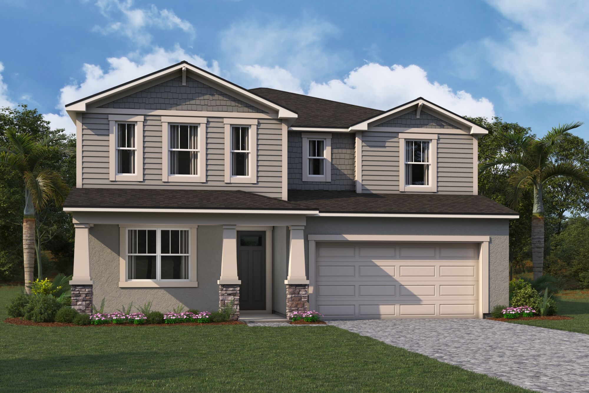 exterior home rendering single-family home