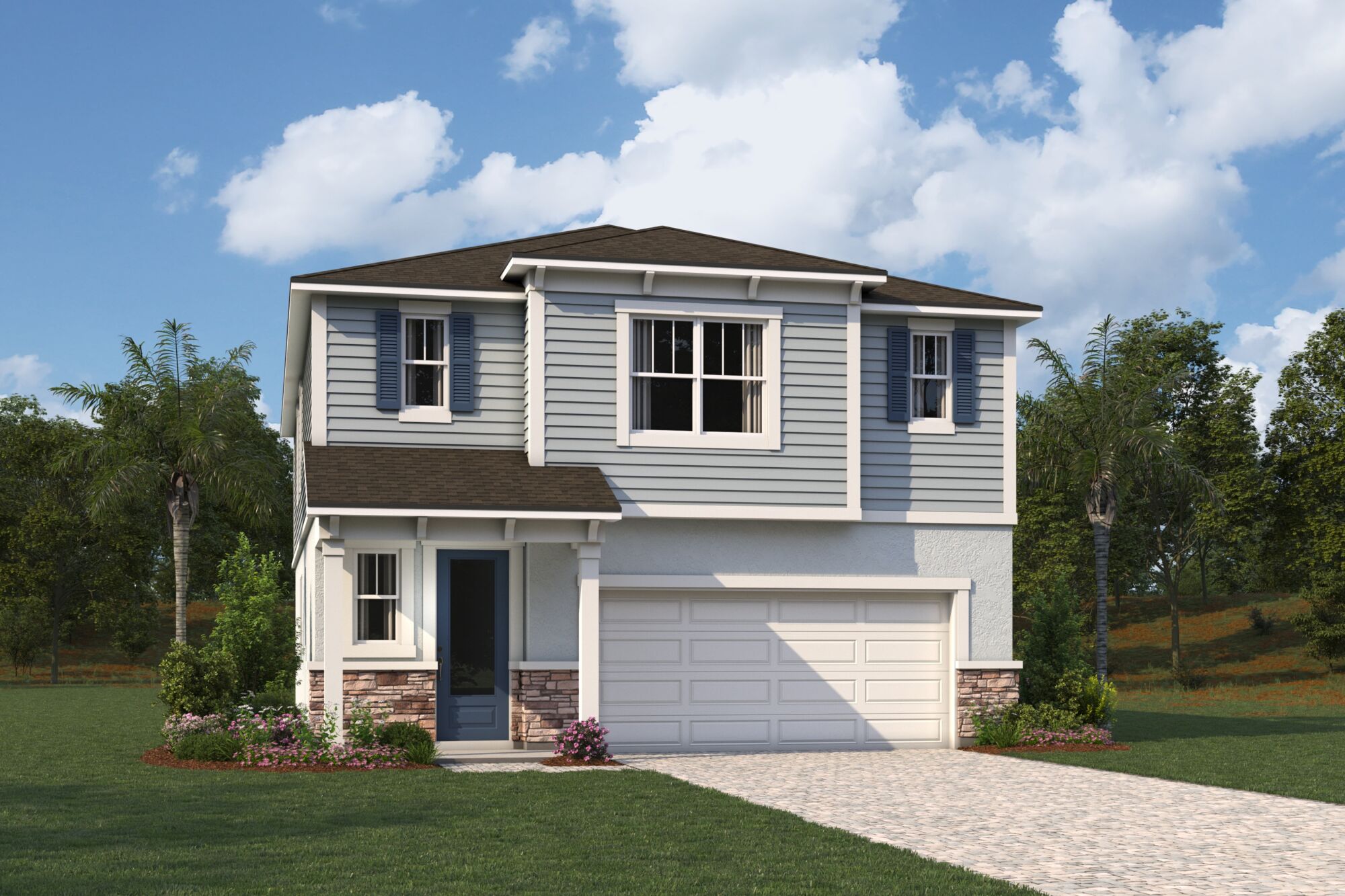 exterior home rendering single-family home