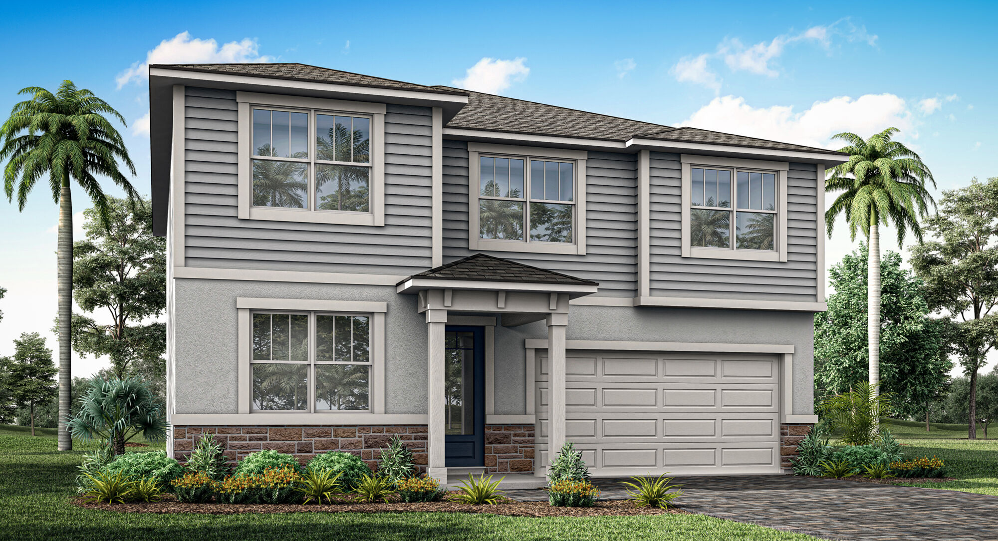 exterior home rendering single-family home