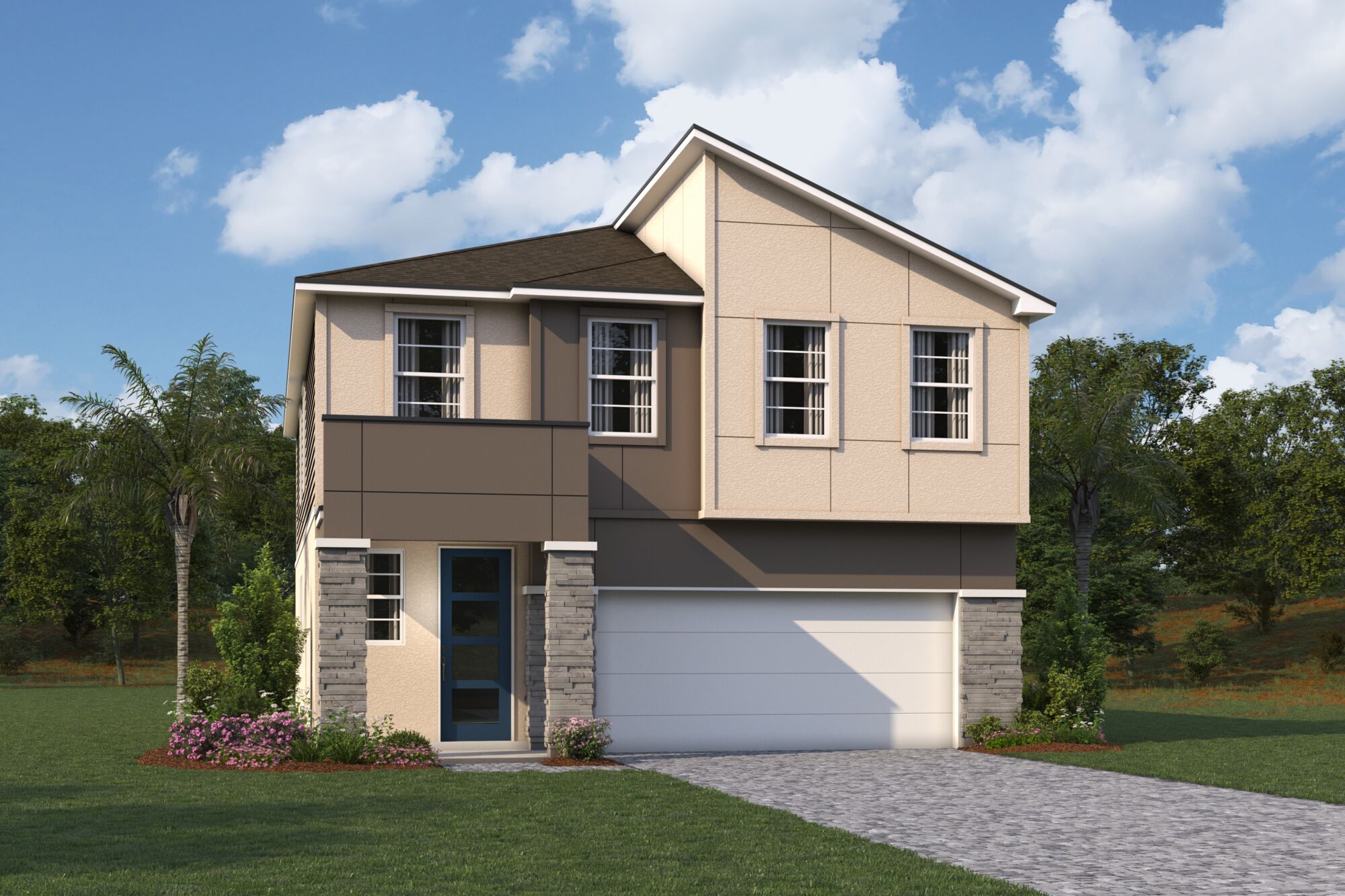exterior home rendering single-family home