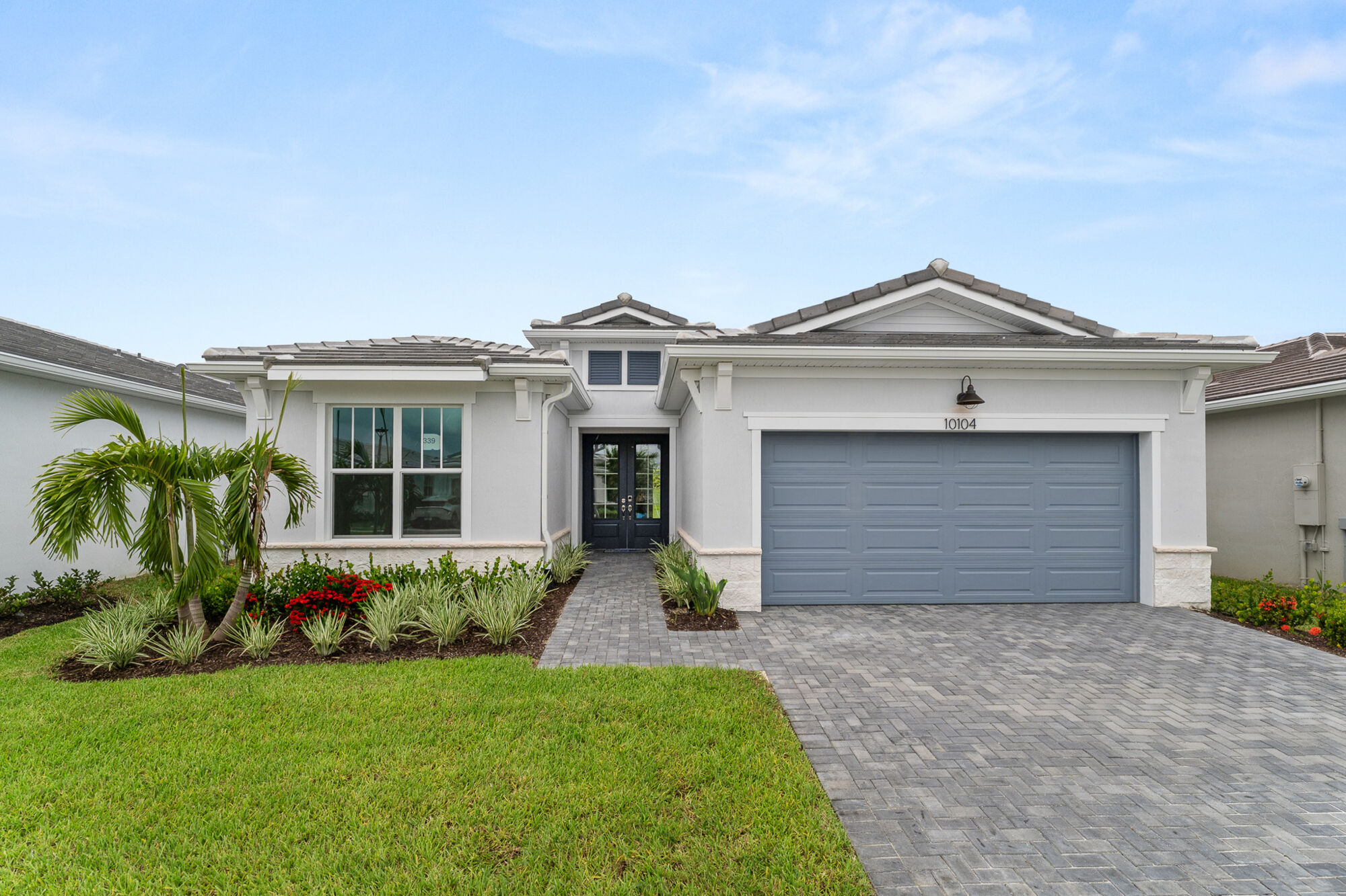  Elevation Front with garage, window and door