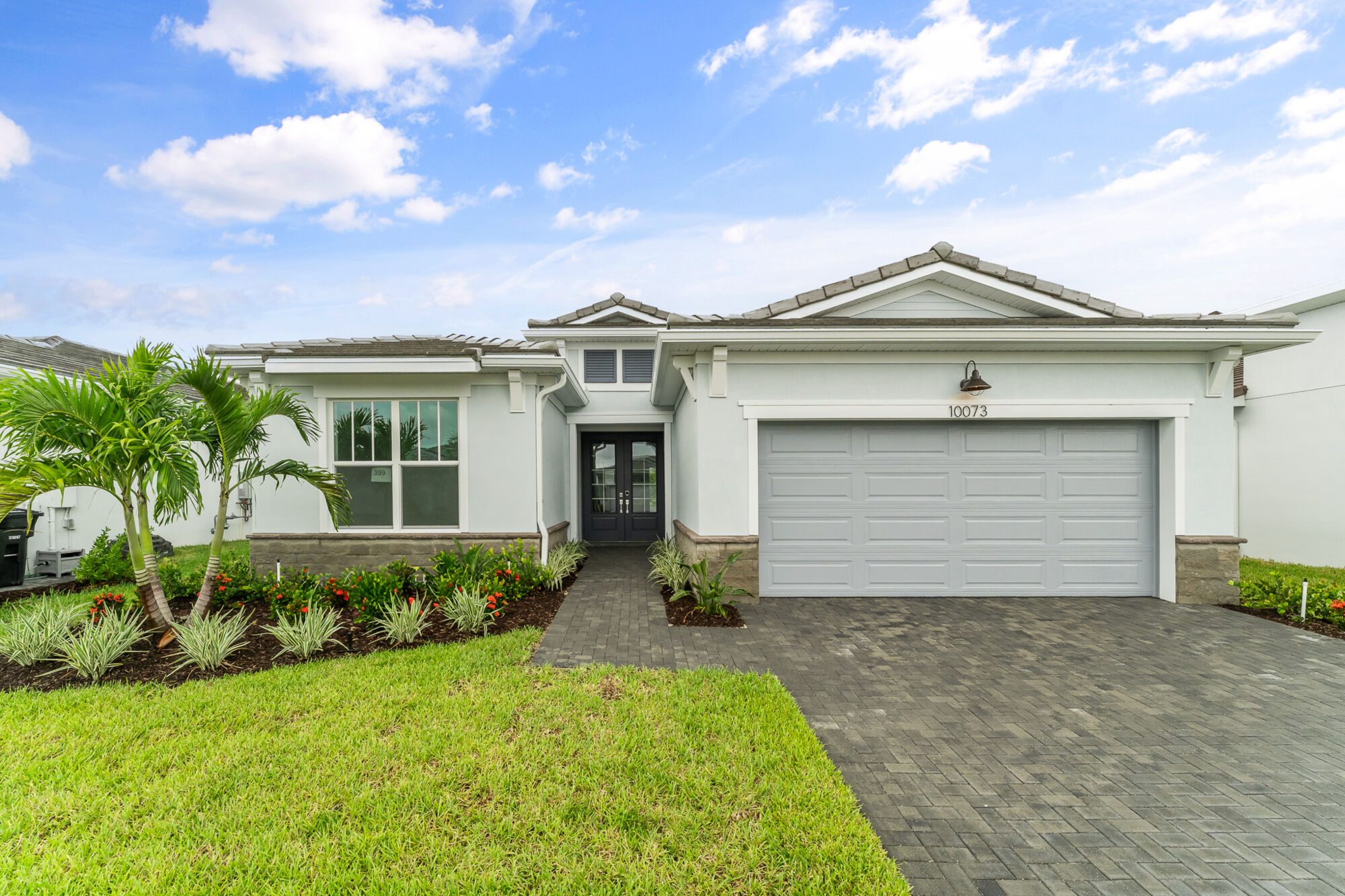  Elevation Front with garage, door and window