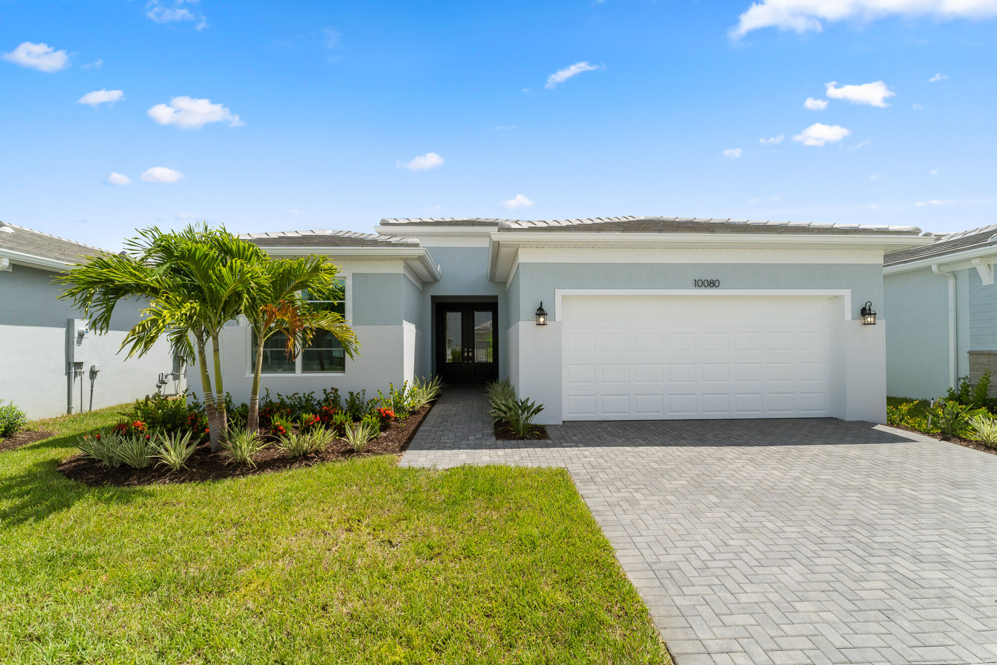  Elevation Front with garage and door