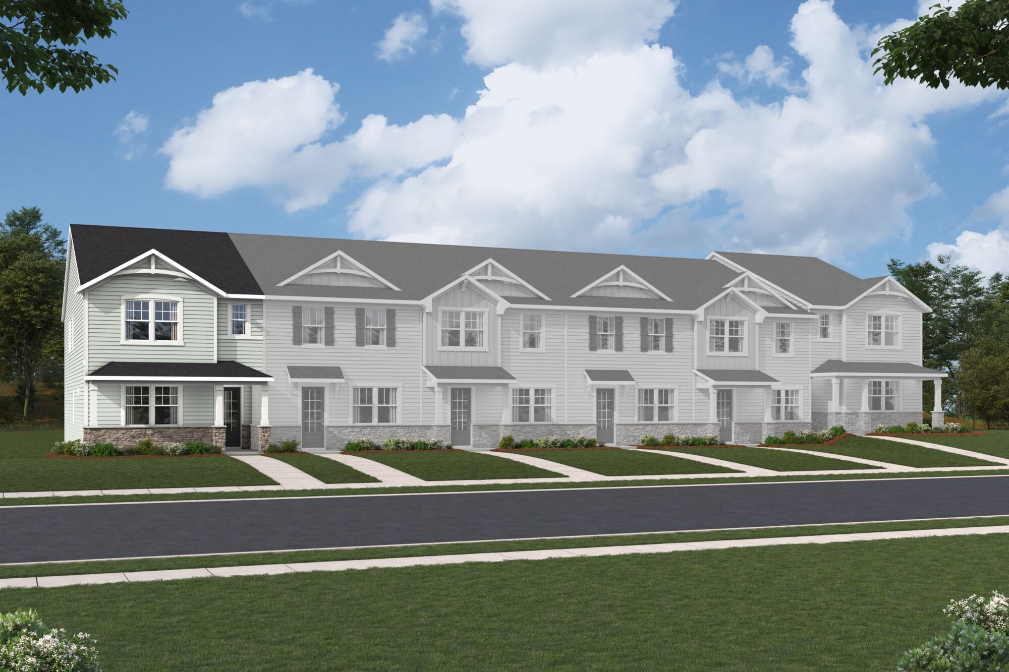 Town Homes with window and door