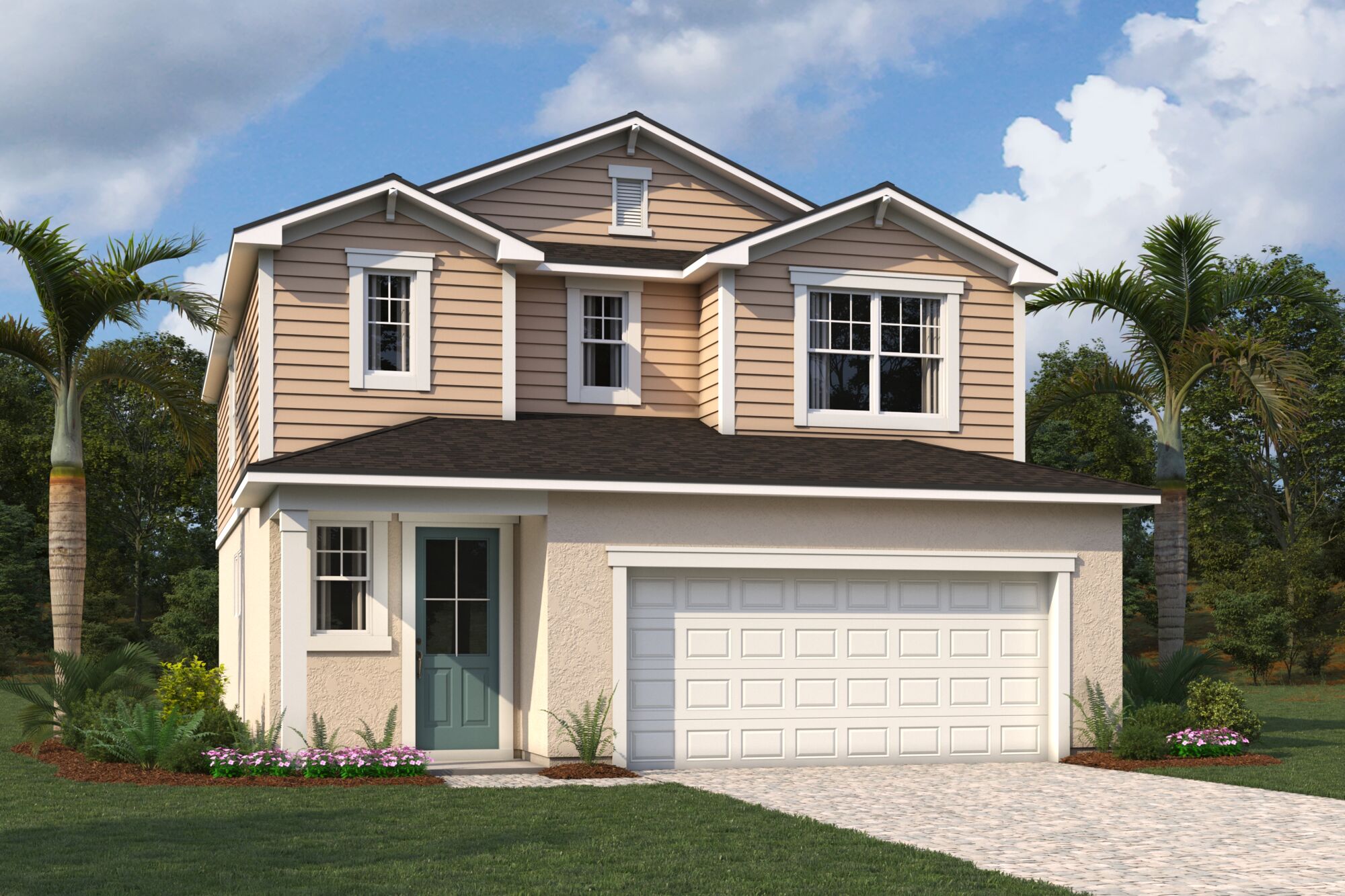 Home exterior elevation rendering