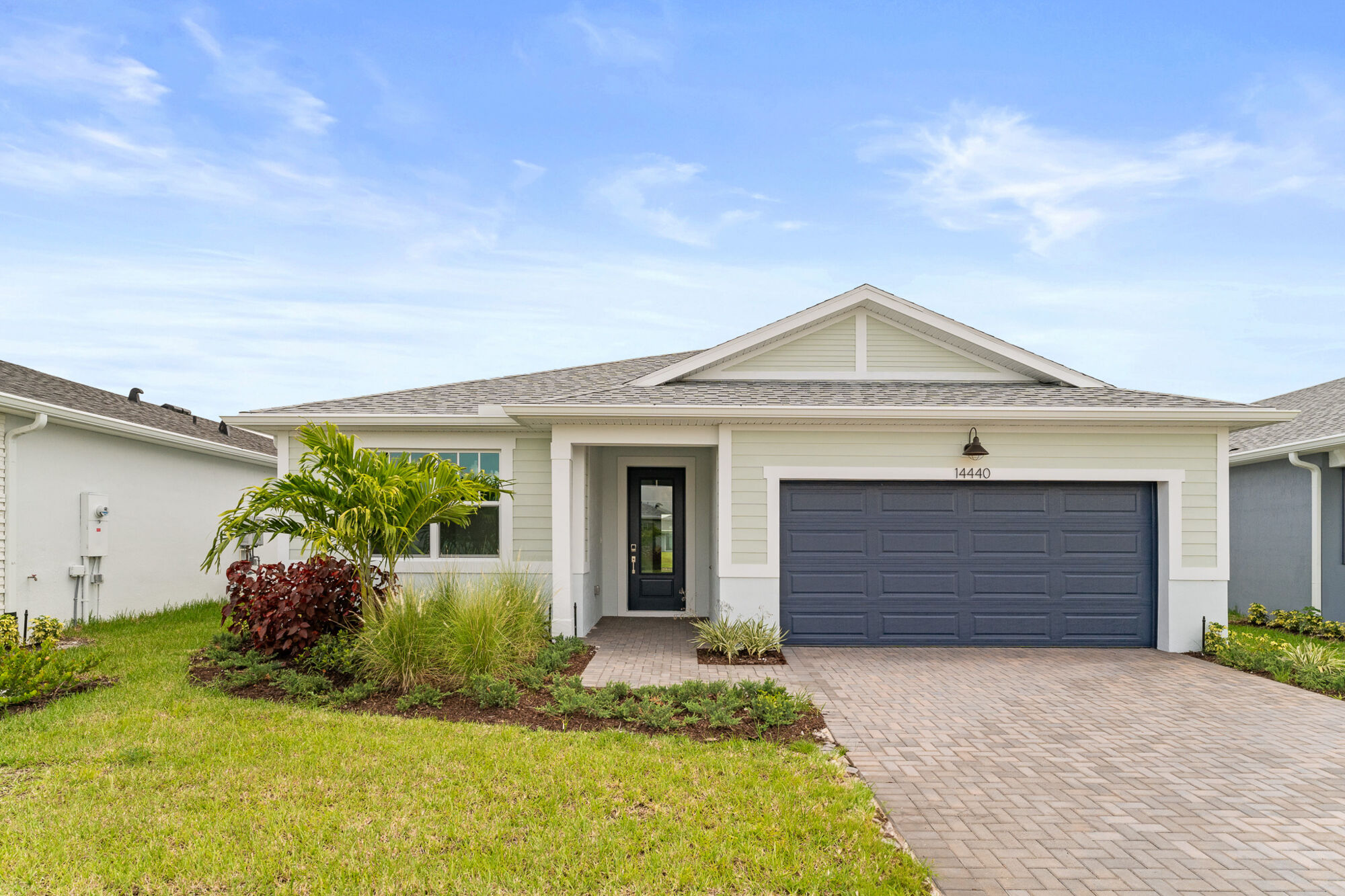  Elevation Front with garage and door