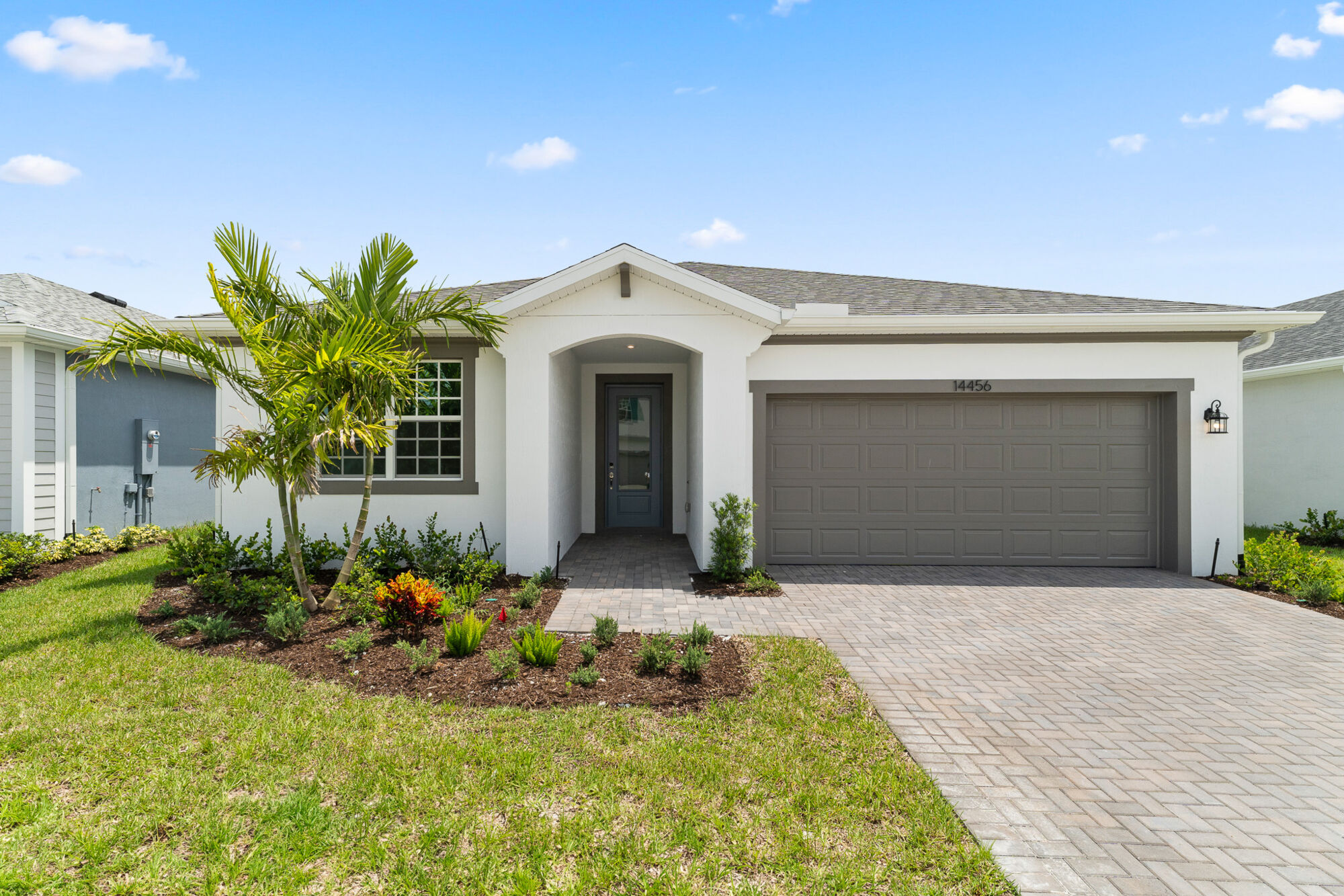  Elevation Front with garage, window and door