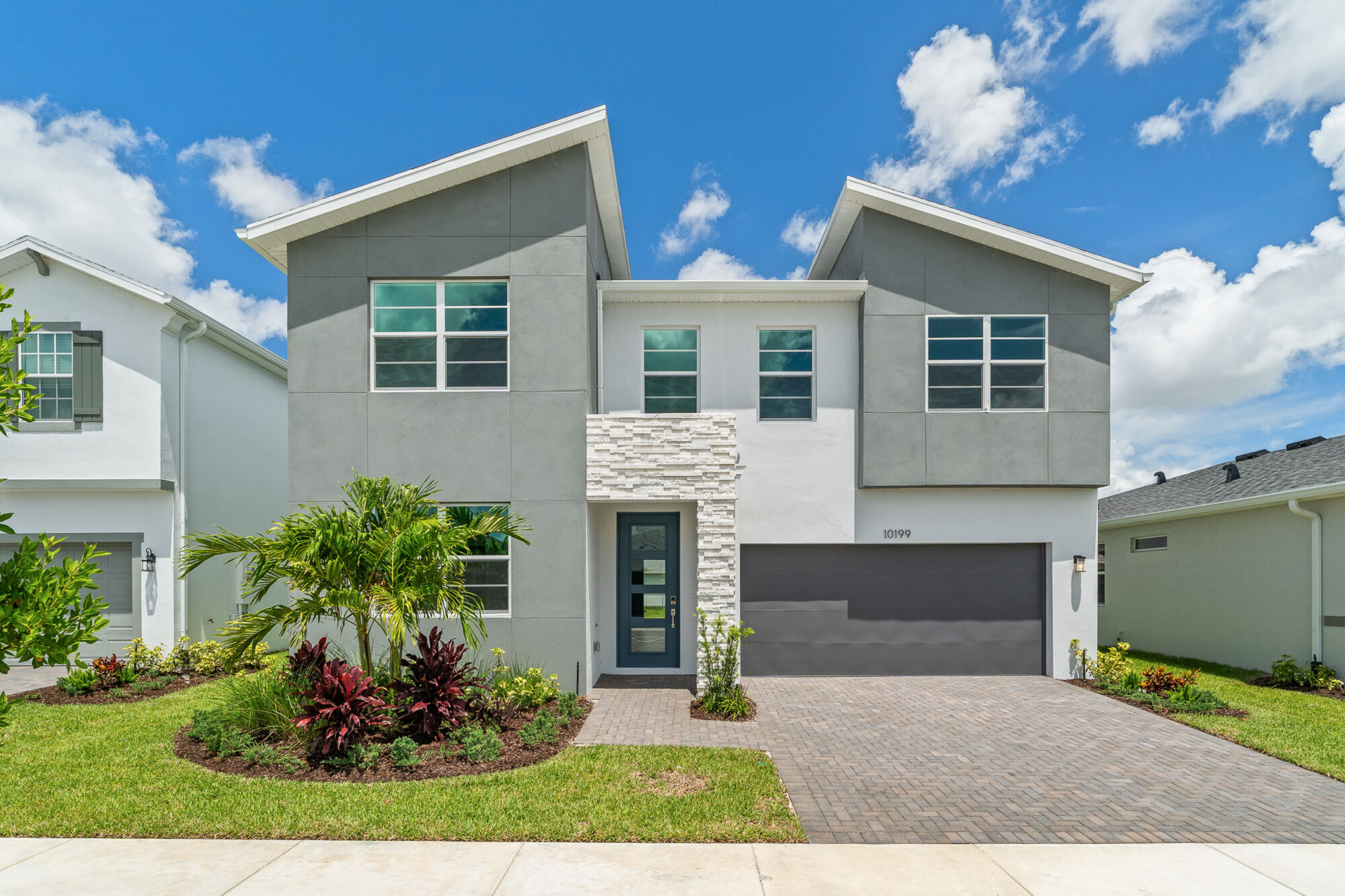  Elevation Front with garage, window and door