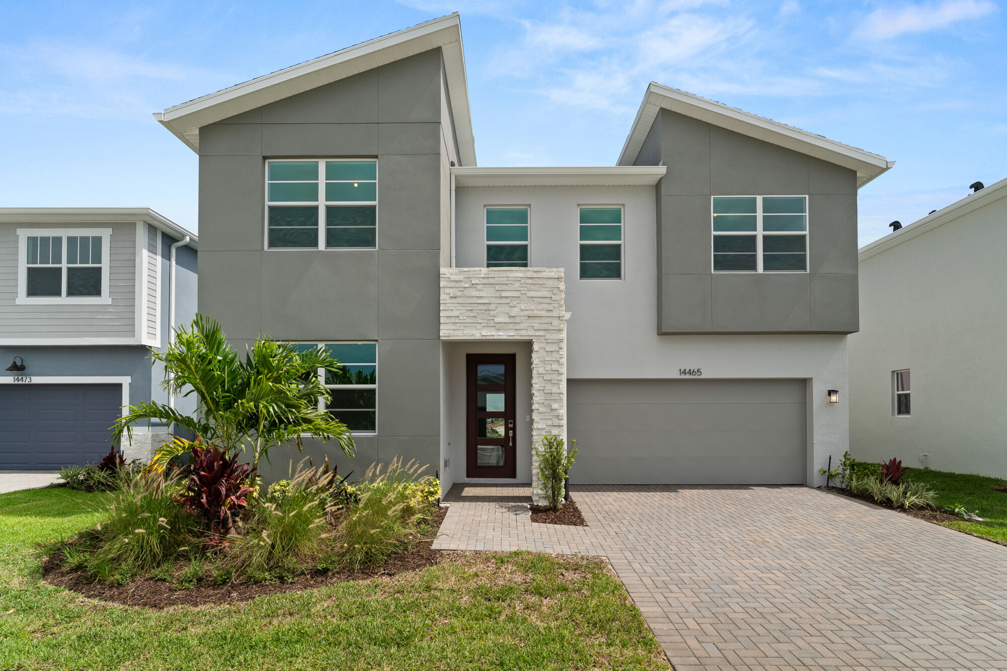  Elevation Front with garage, window and door