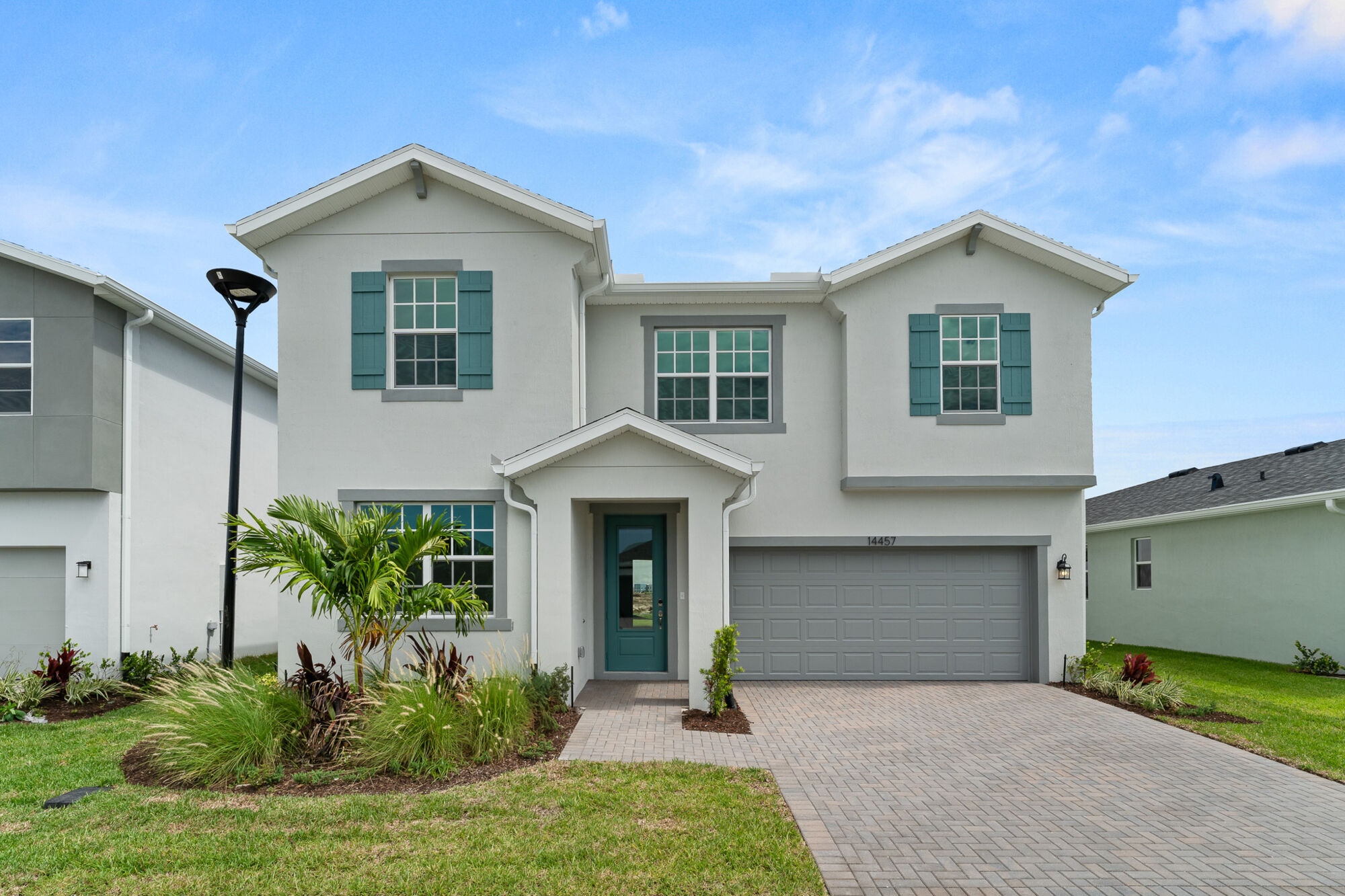  Elevation Front with window, garage and door