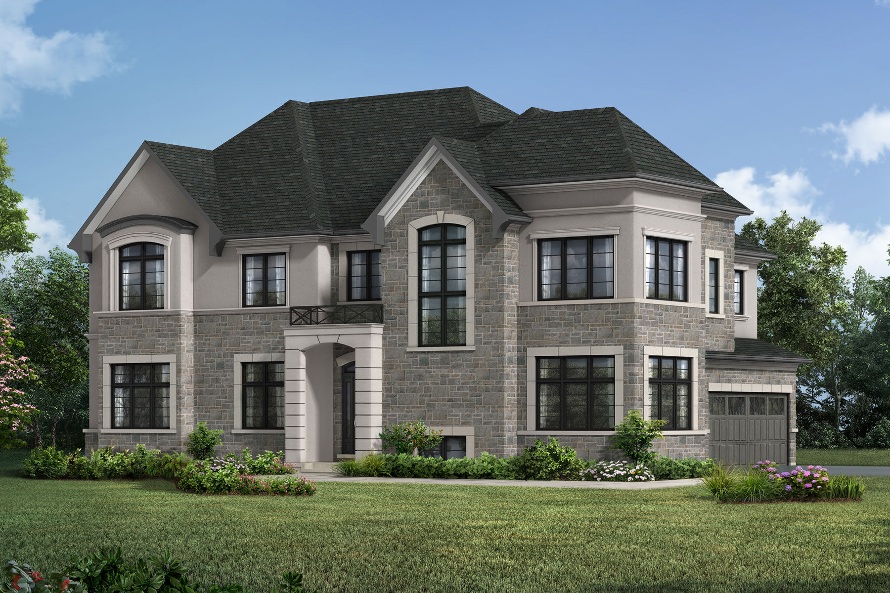  Elevation Front with window and garage