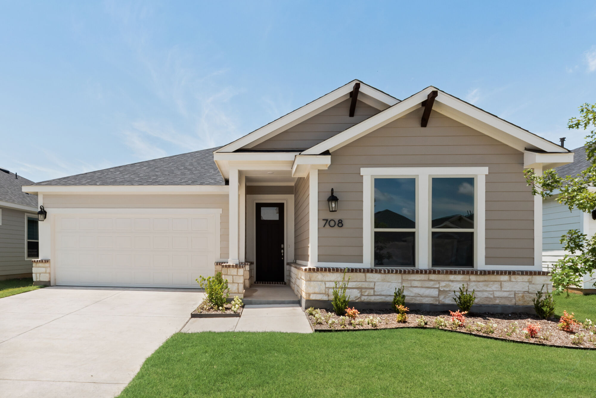Elevation Front with window and garage